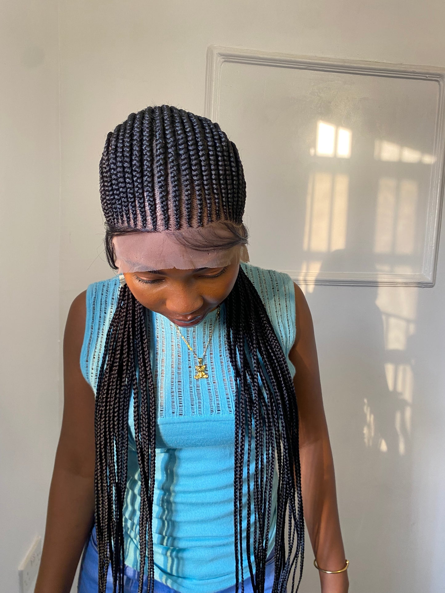 Simple Cornrows On Full Lace Wig