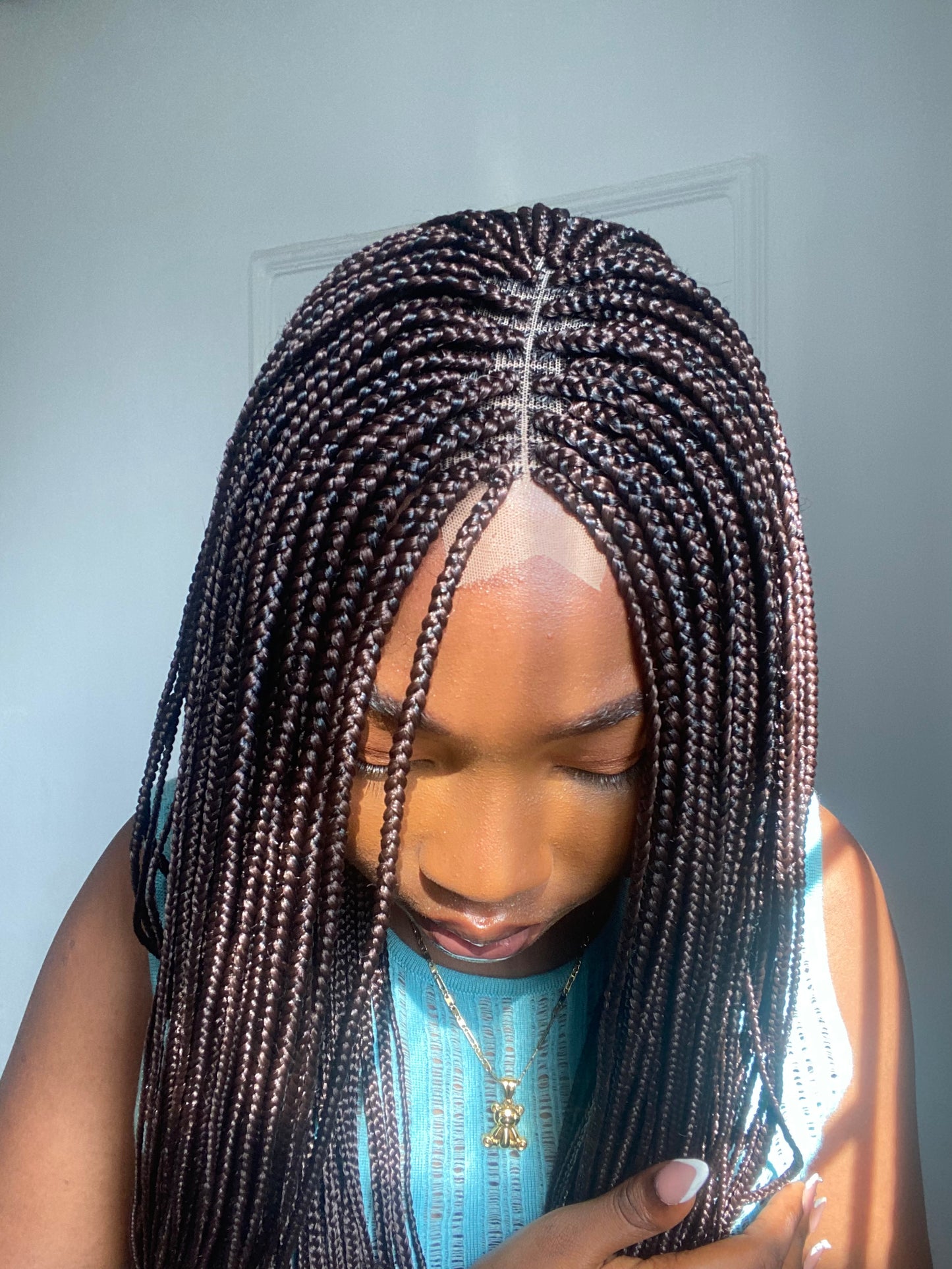 Small box Braided Wig Box braids Full lace braids wig Senegalese Black Women