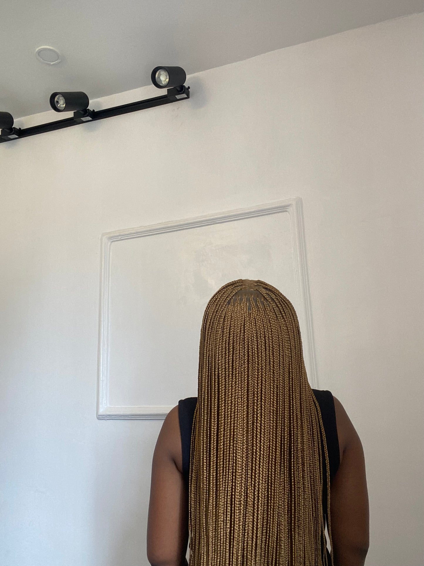 Blonde Knotless Braids wig on Lace Closure