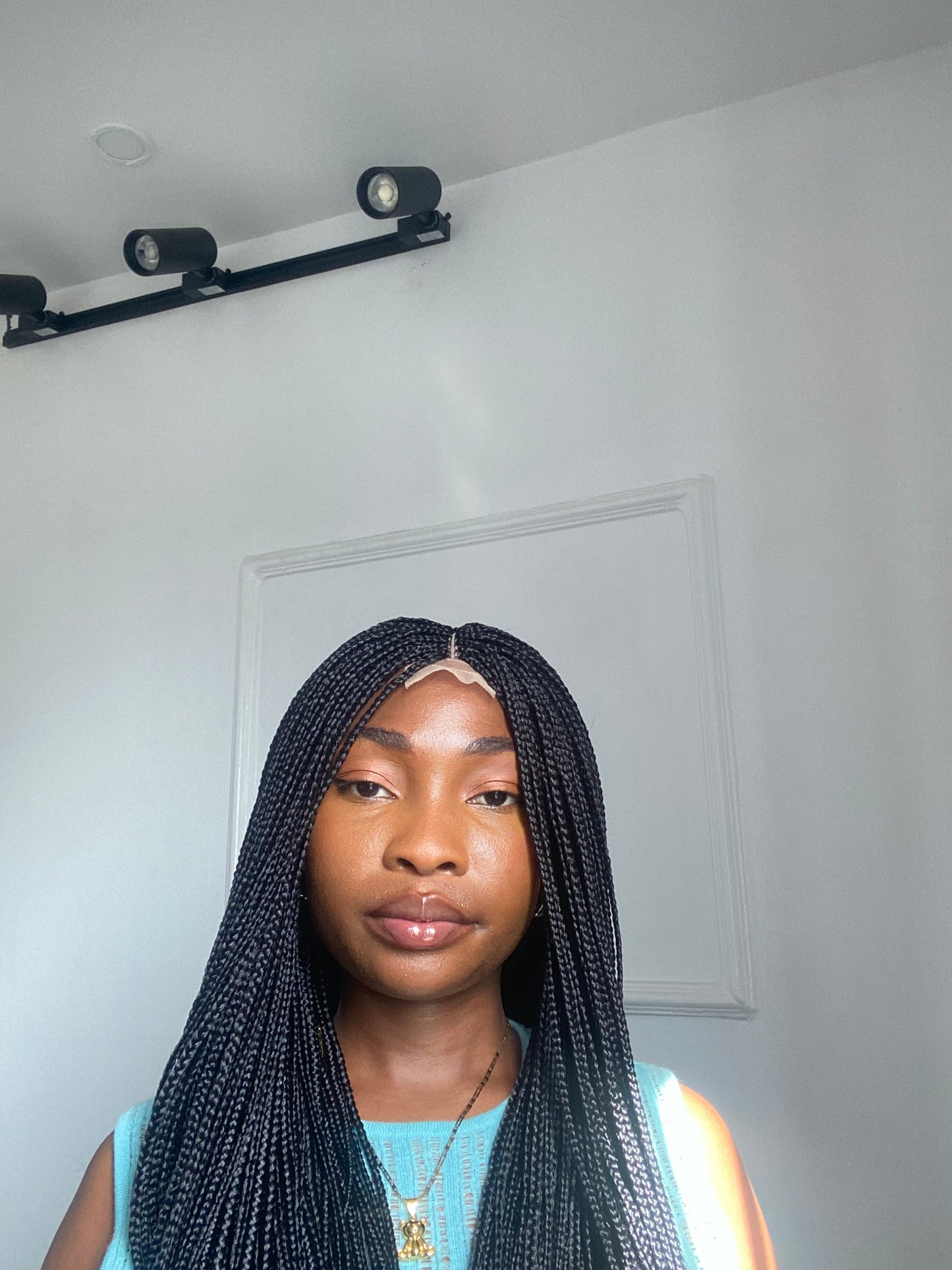 Small knotless Braided Wig, Box Braids, Synthetic Hair,