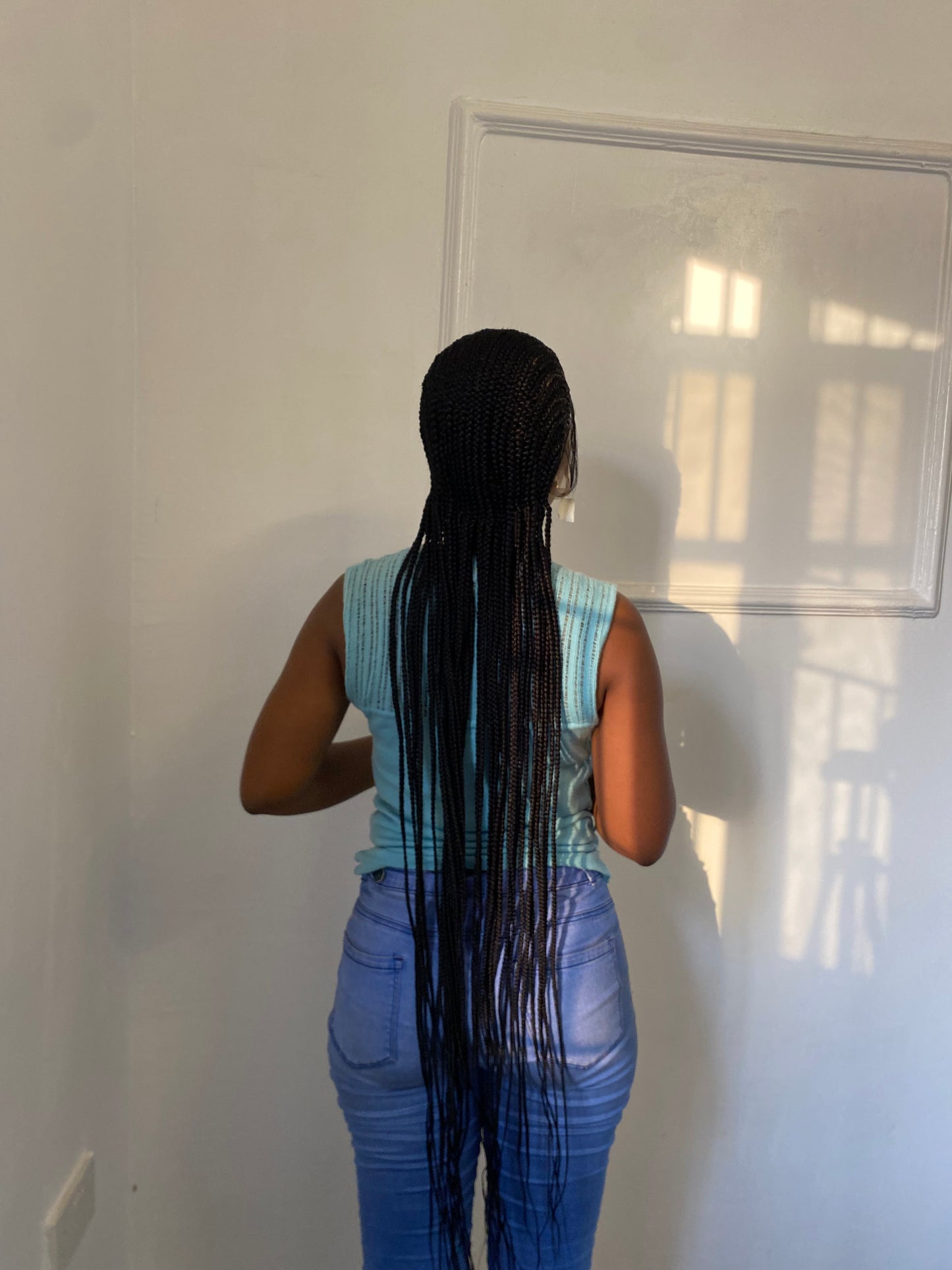 Simple Cornrows On Full Lace Wig
