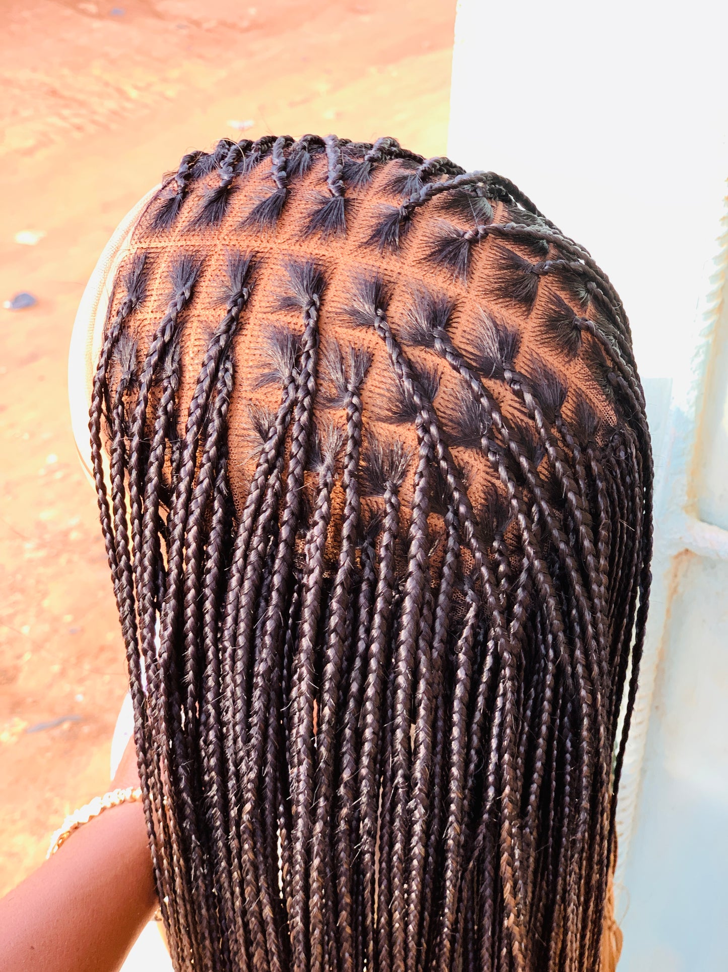 French curls Braided wig,Knotless Box Braids,Frontal braid wig,Braid wig,Stitch Braids