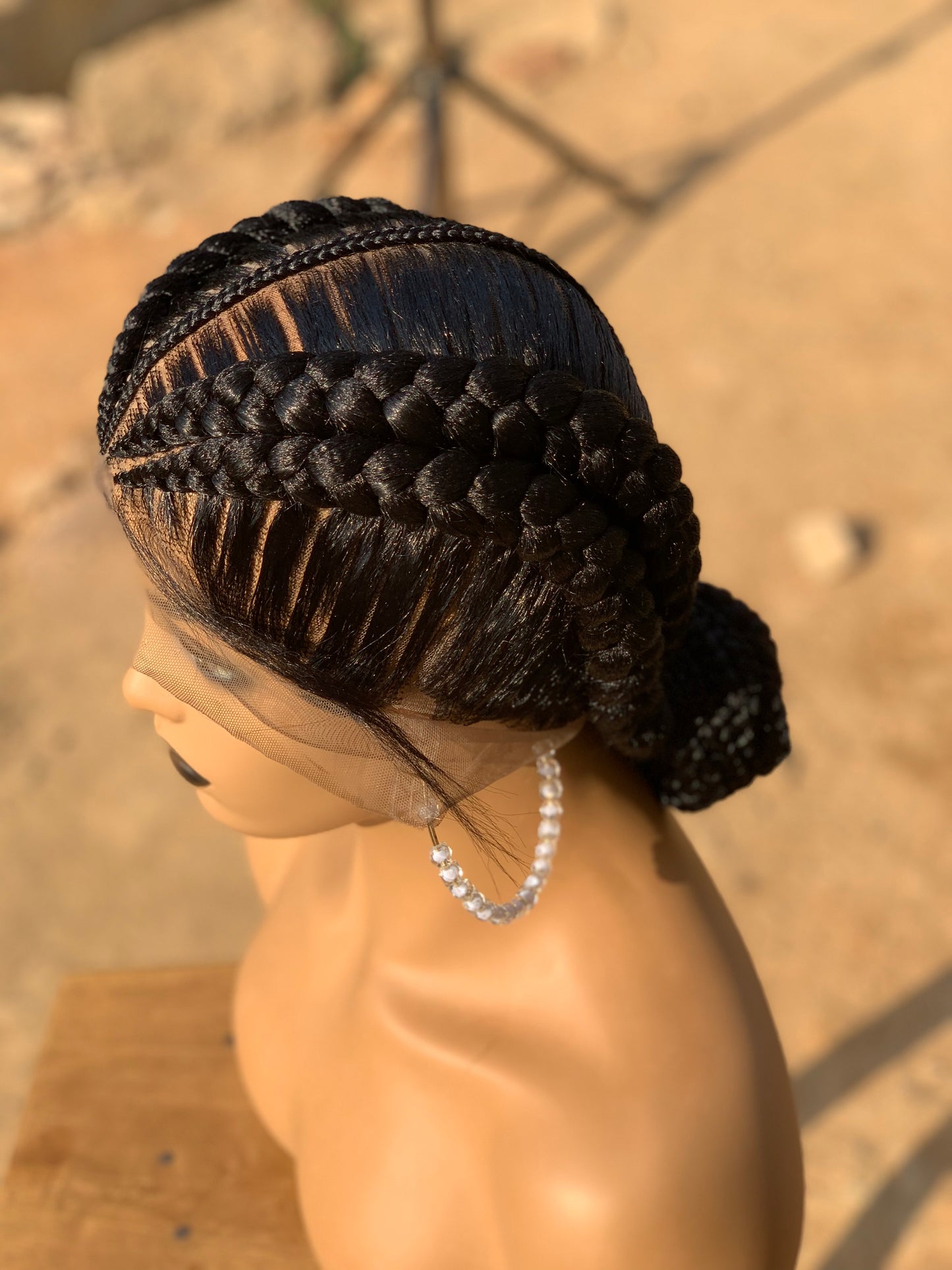 French Braids Braided Wig Box braids Full lace braids wig Senegalese Black Women