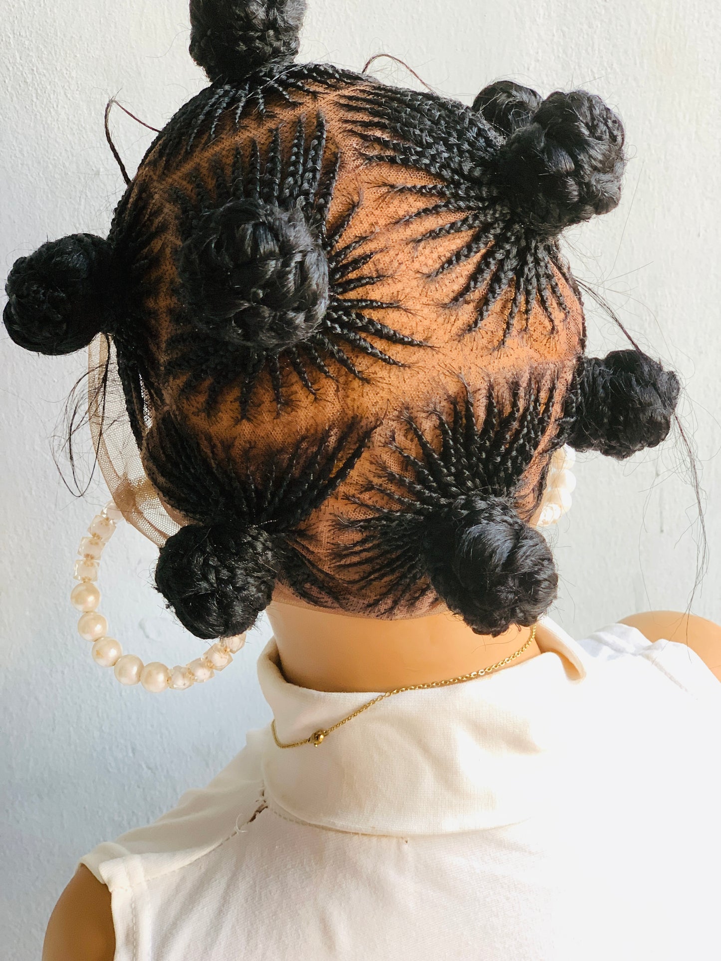 Braided Bantu Knot Box Braids,Frontal braid wig,Braid wig,Stitch Braids
