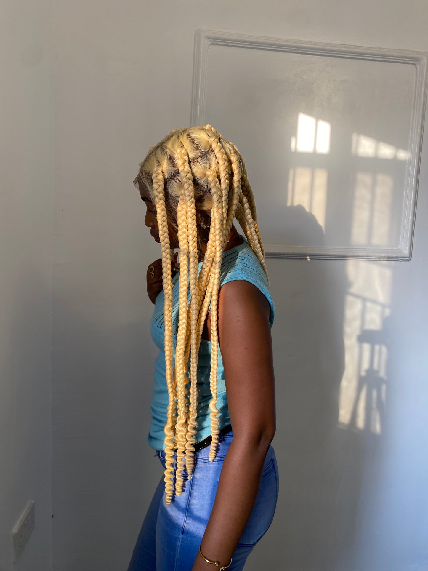 Jumbo Knotless Braided Wig Box braid Full lace braids wig Senegalese Black Women