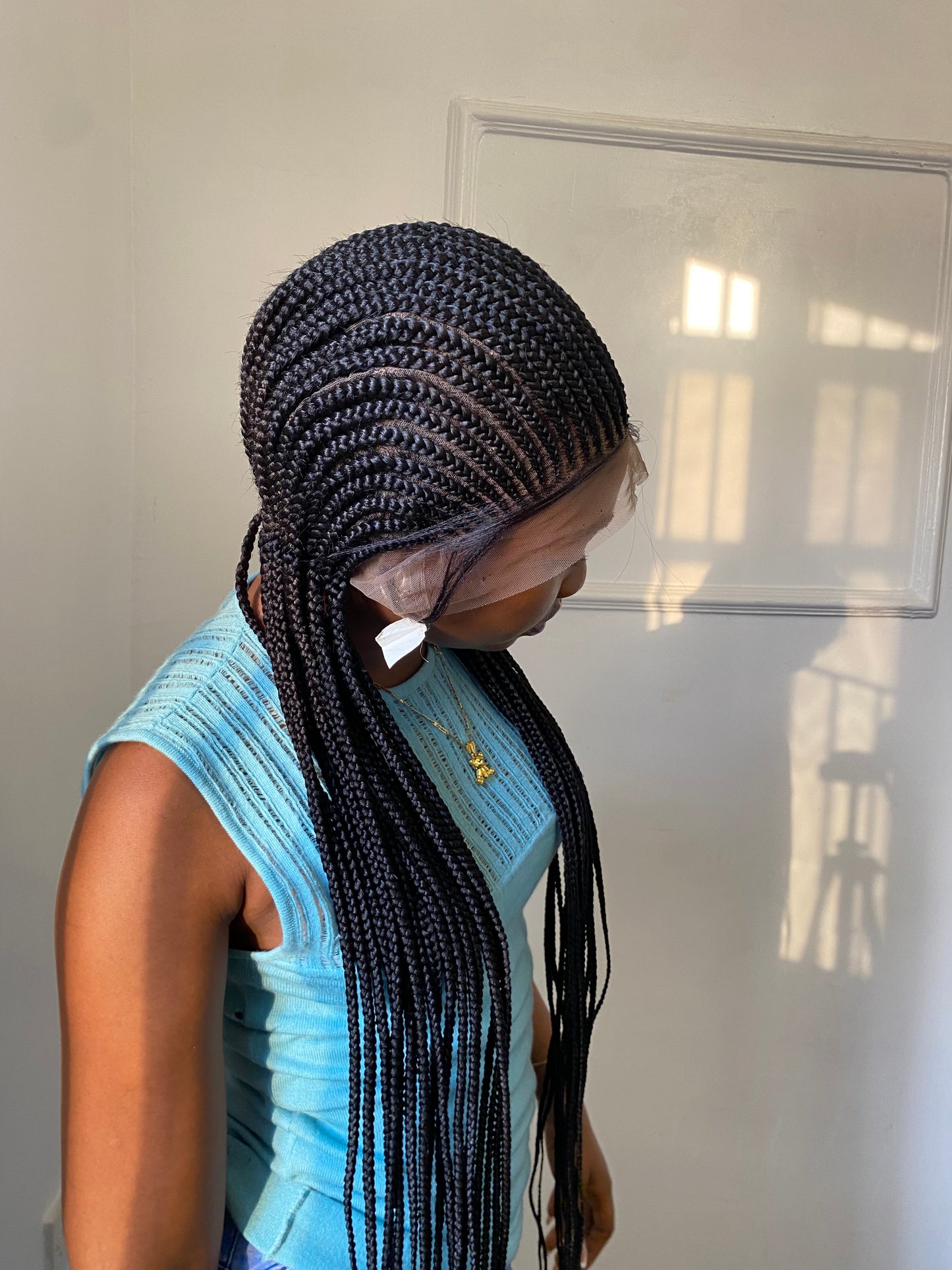 Simple Cornrows On Full Lace Wig