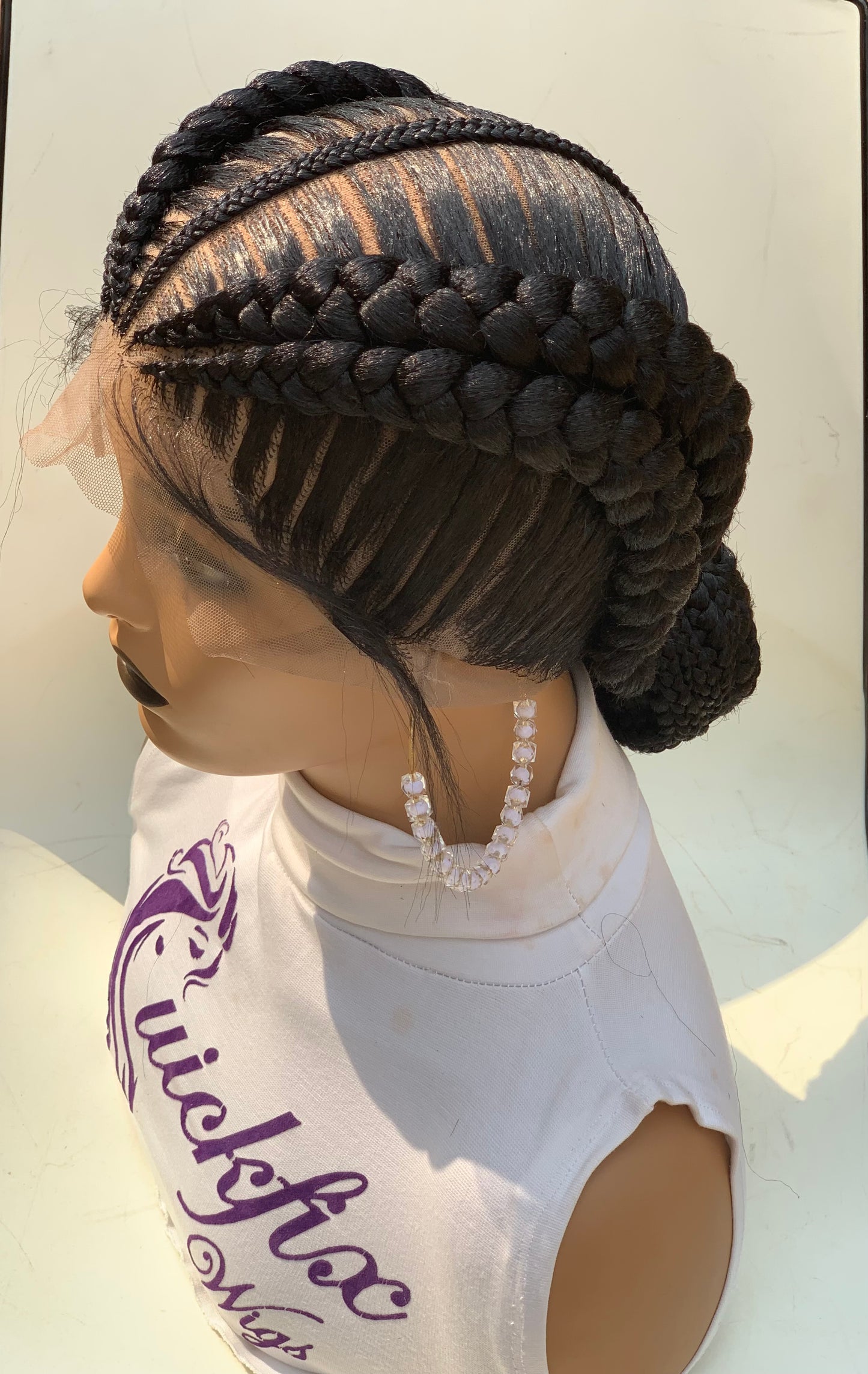 French Braids Bun — Full Lace Wig