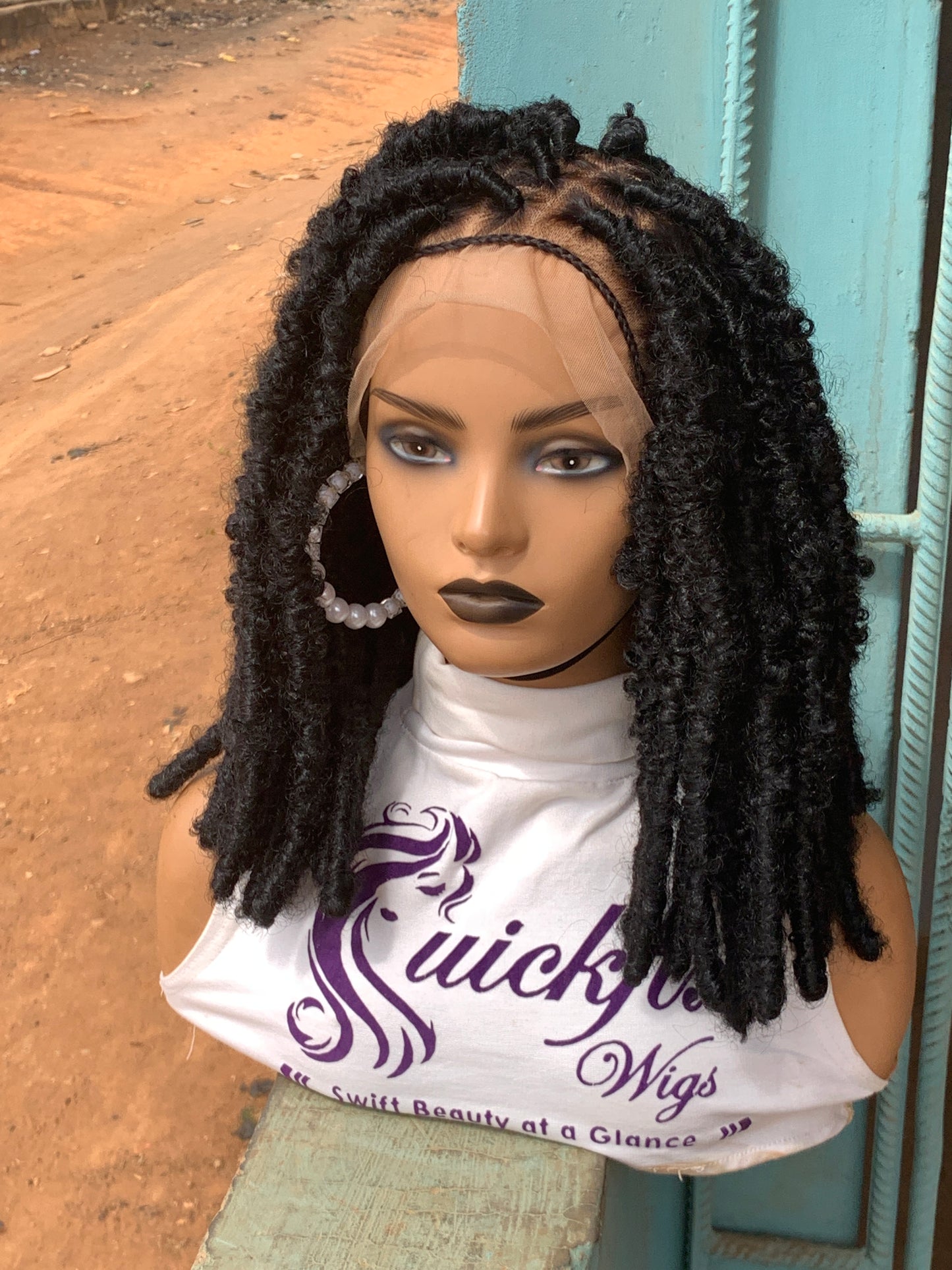 Butterfly locs, Faux locs, Distressed locs, Fulani Style, Black Women Wig, Frontal, Full Lace, Lace Front,