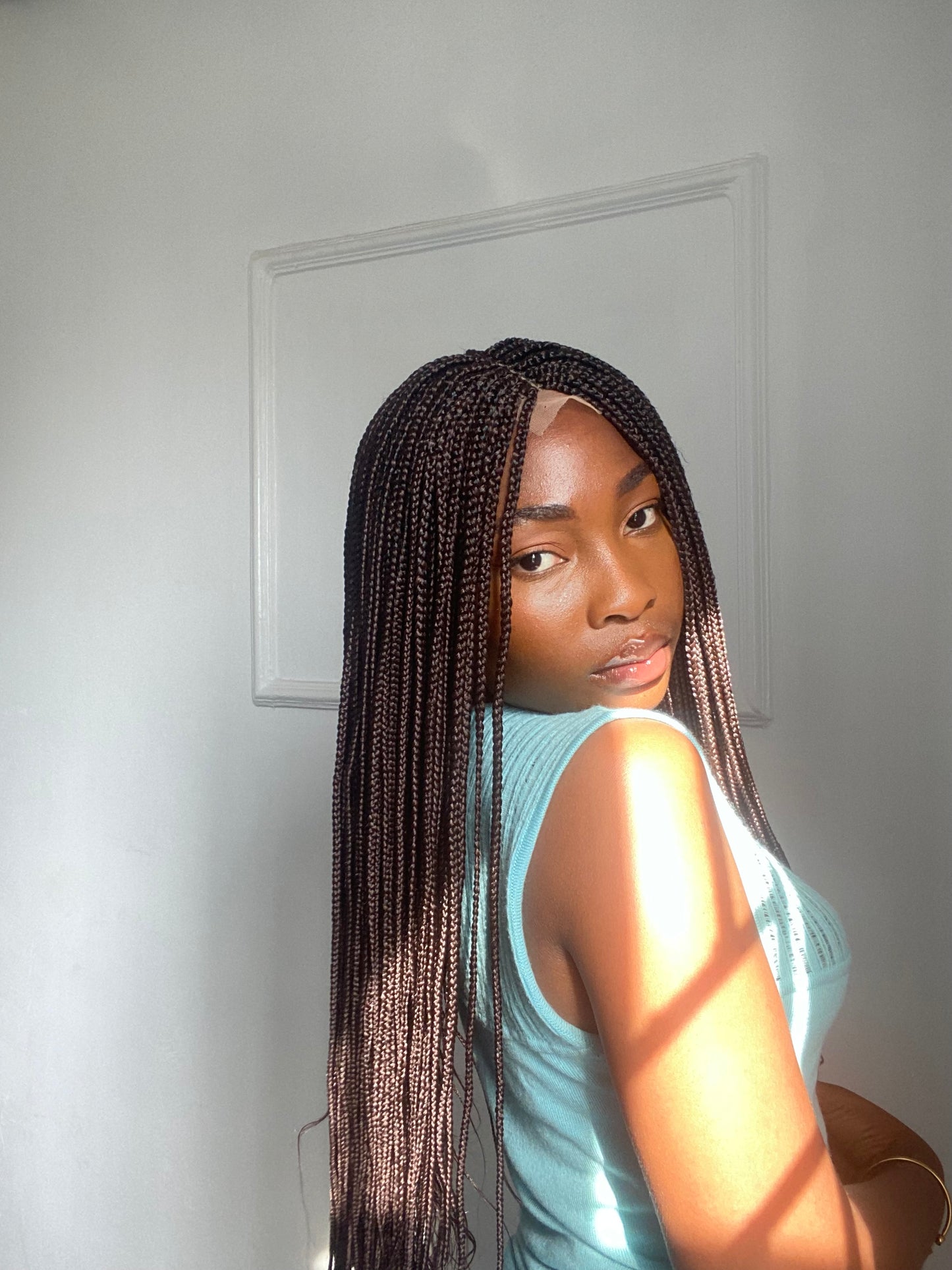 Small box Braided Wig Box braids Full lace braids wig Senegalese Black Women