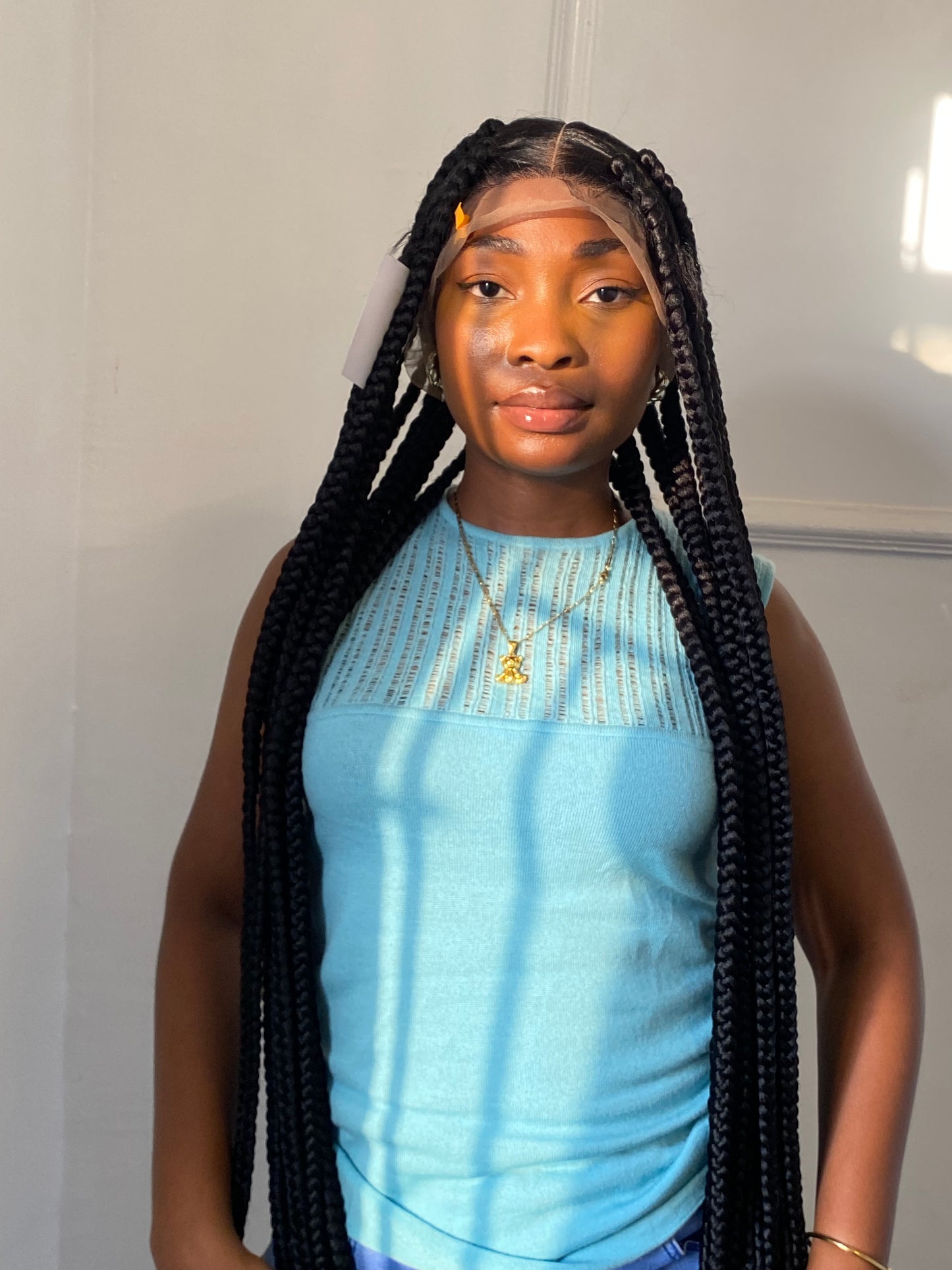 Jumbo Knotless Braided Wig Box braids Full lace braids wig Senegalese