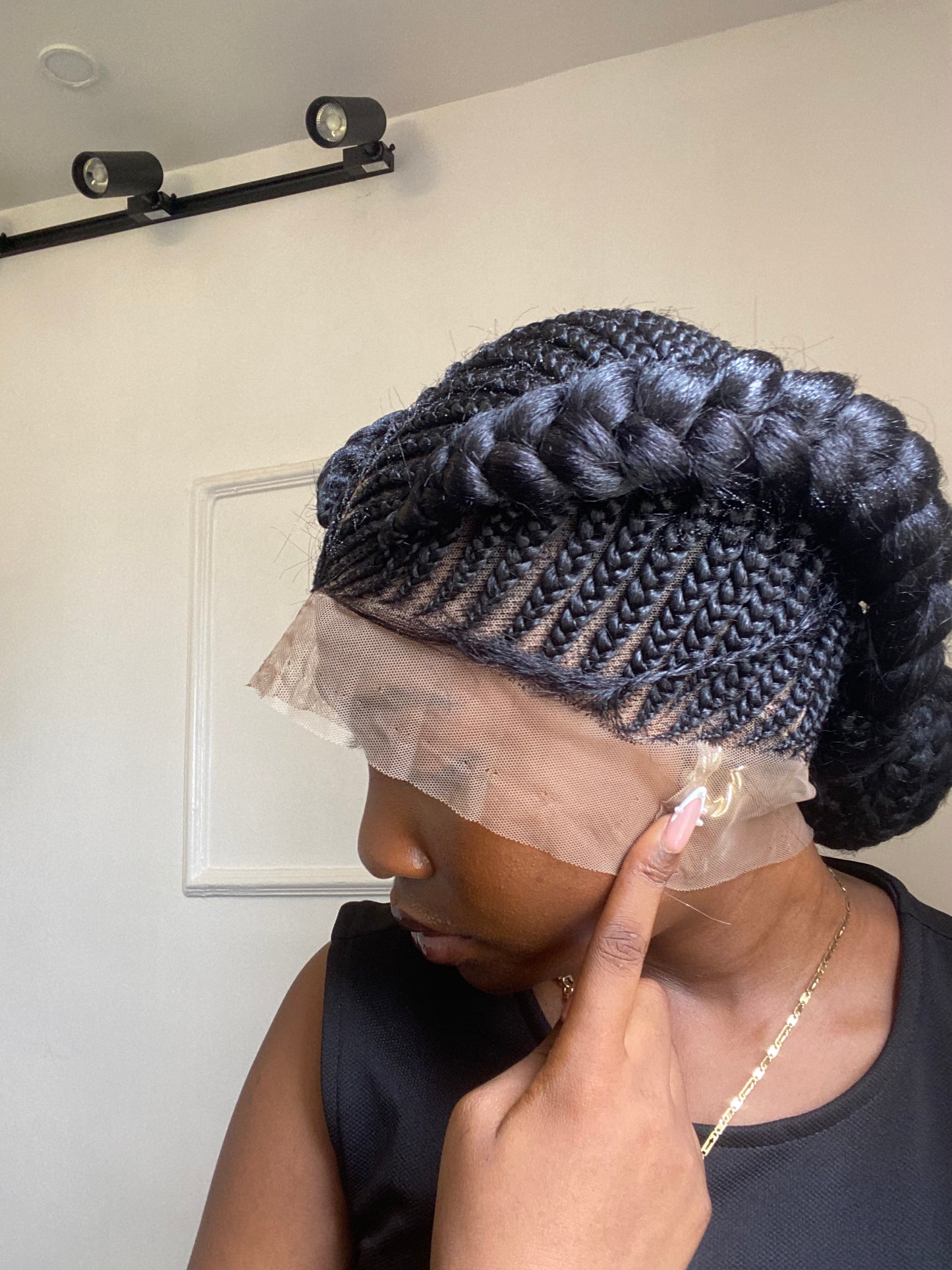 Braided French braids On Full Lace Wig