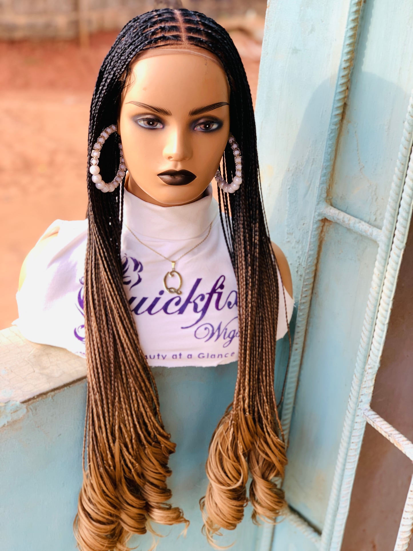 French curls Braided wig,Knotless Box Braids,Frontal braid wig,Braid wig,Stitch Braids