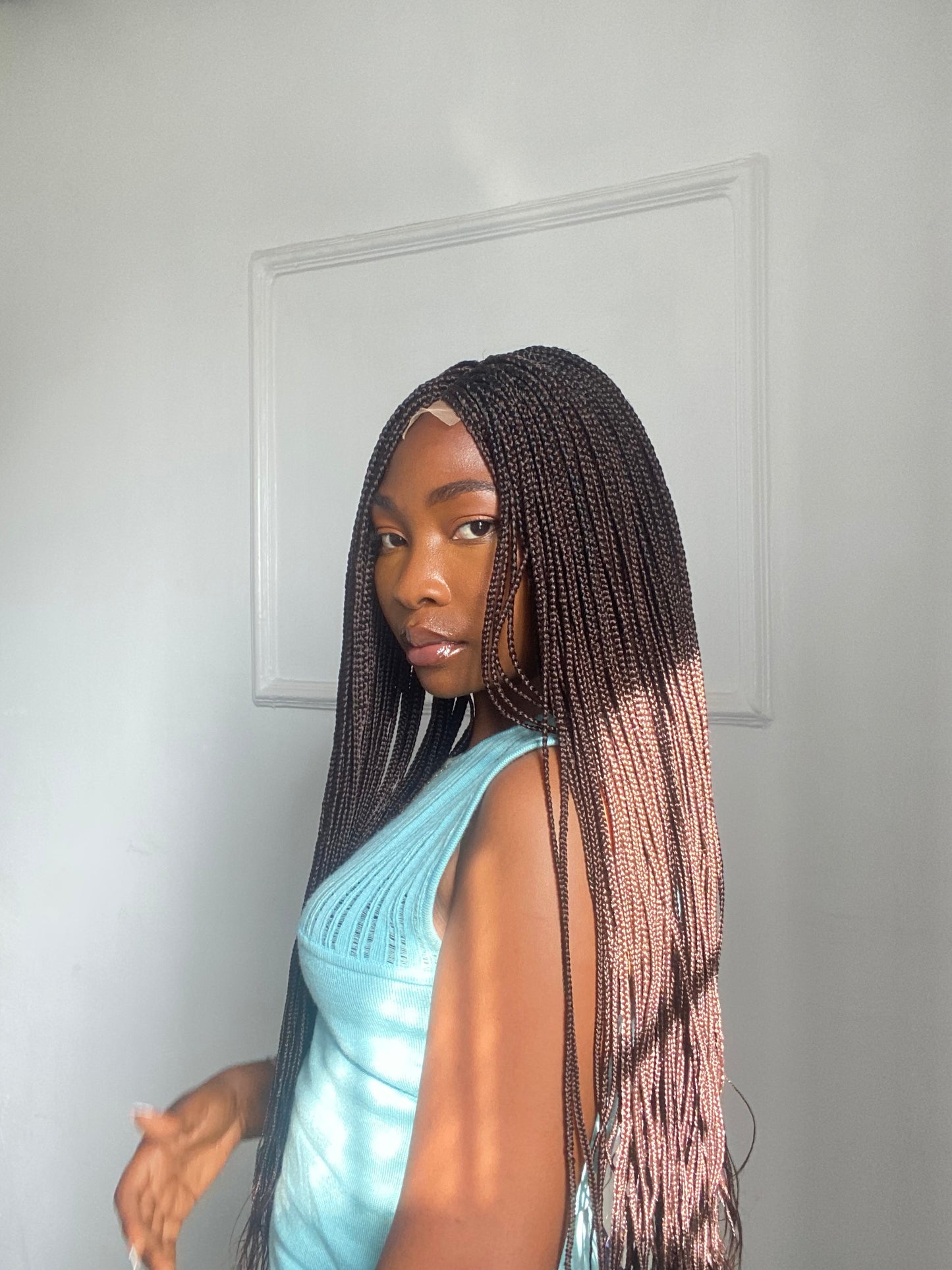 Small box Braided Wig Box braids Full lace braids wig Senegalese Black Women