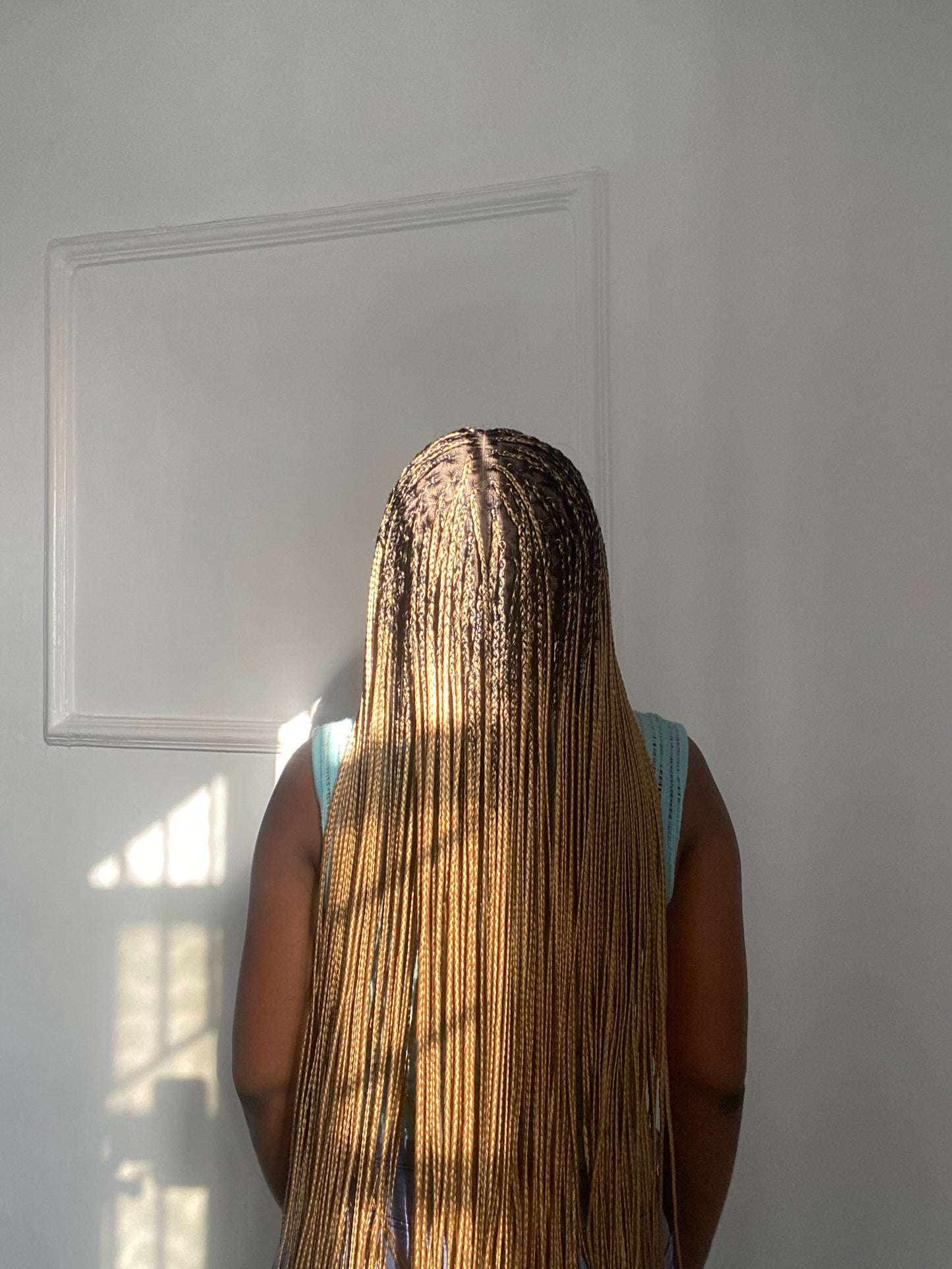 Bone Straight Braids On Full Lace Wig