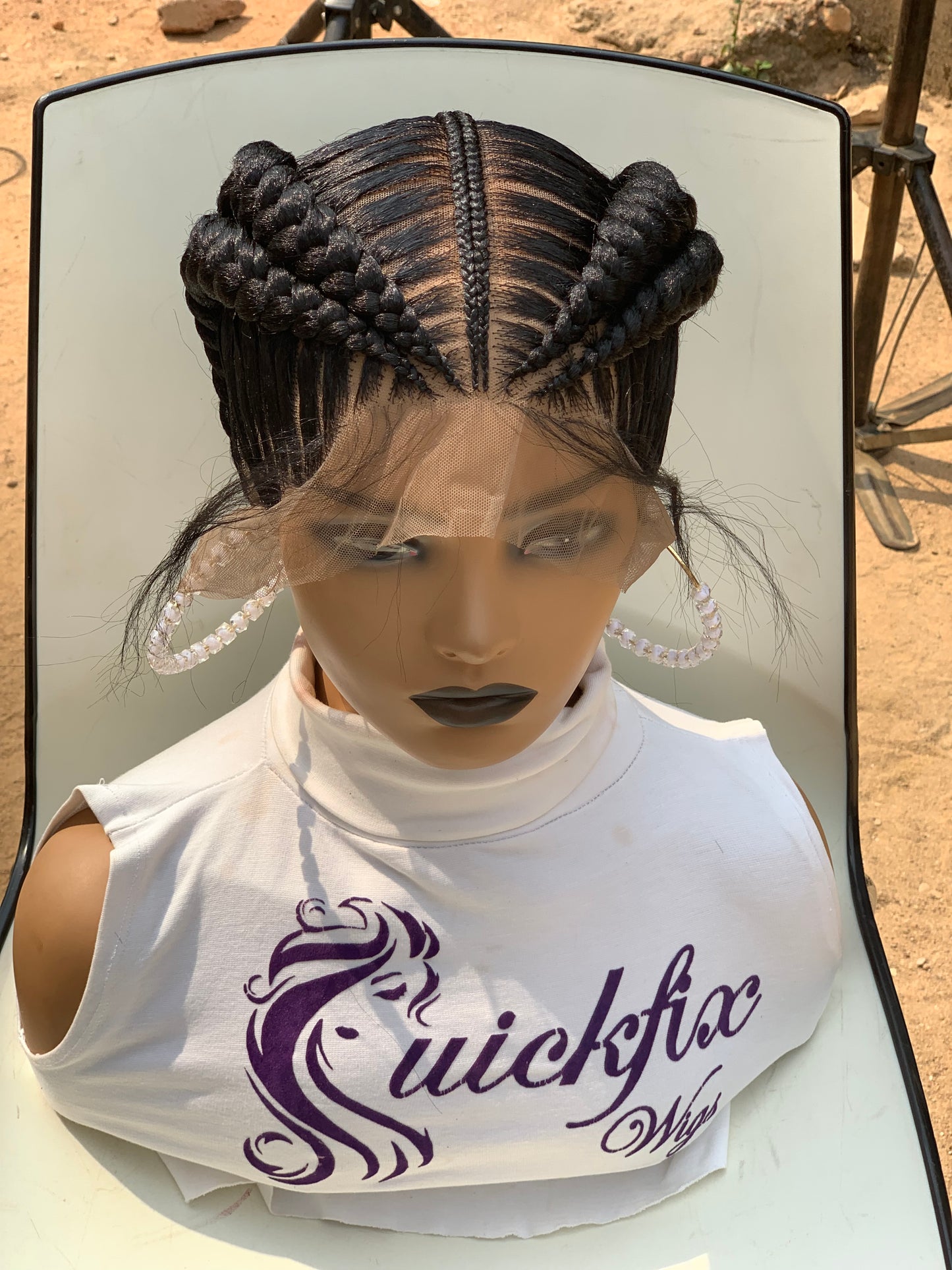 French Braids Braided Wig Box braids Full lace braids wig Senegalese Black Women
