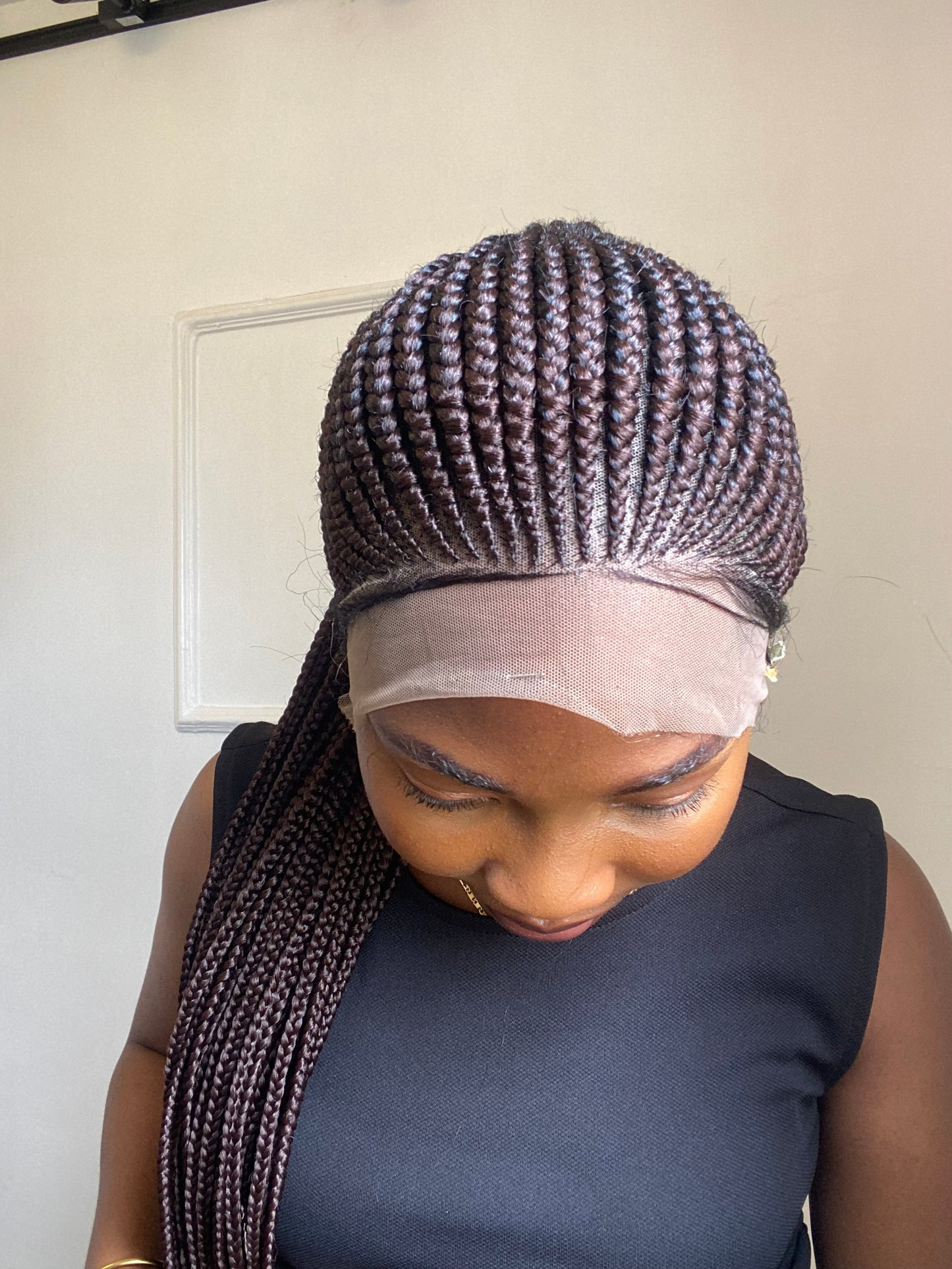Braided wig Updo, Box Braids,Full Lace braided wig,Braidedwig, Black Women Hair