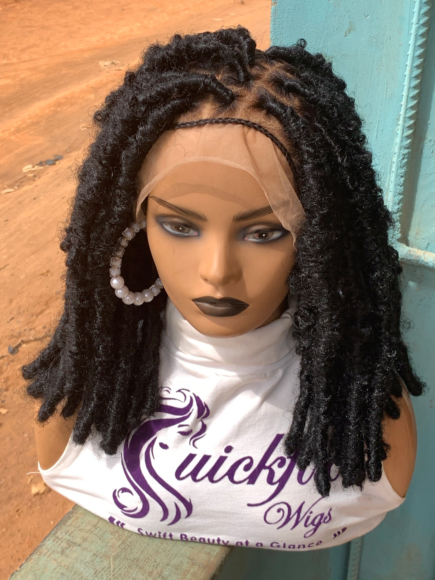 Butterfly locs, Faux locs, Distressed locs, Fulani Style, Black Women Wig, Frontal, Full Lace, Lace Front,