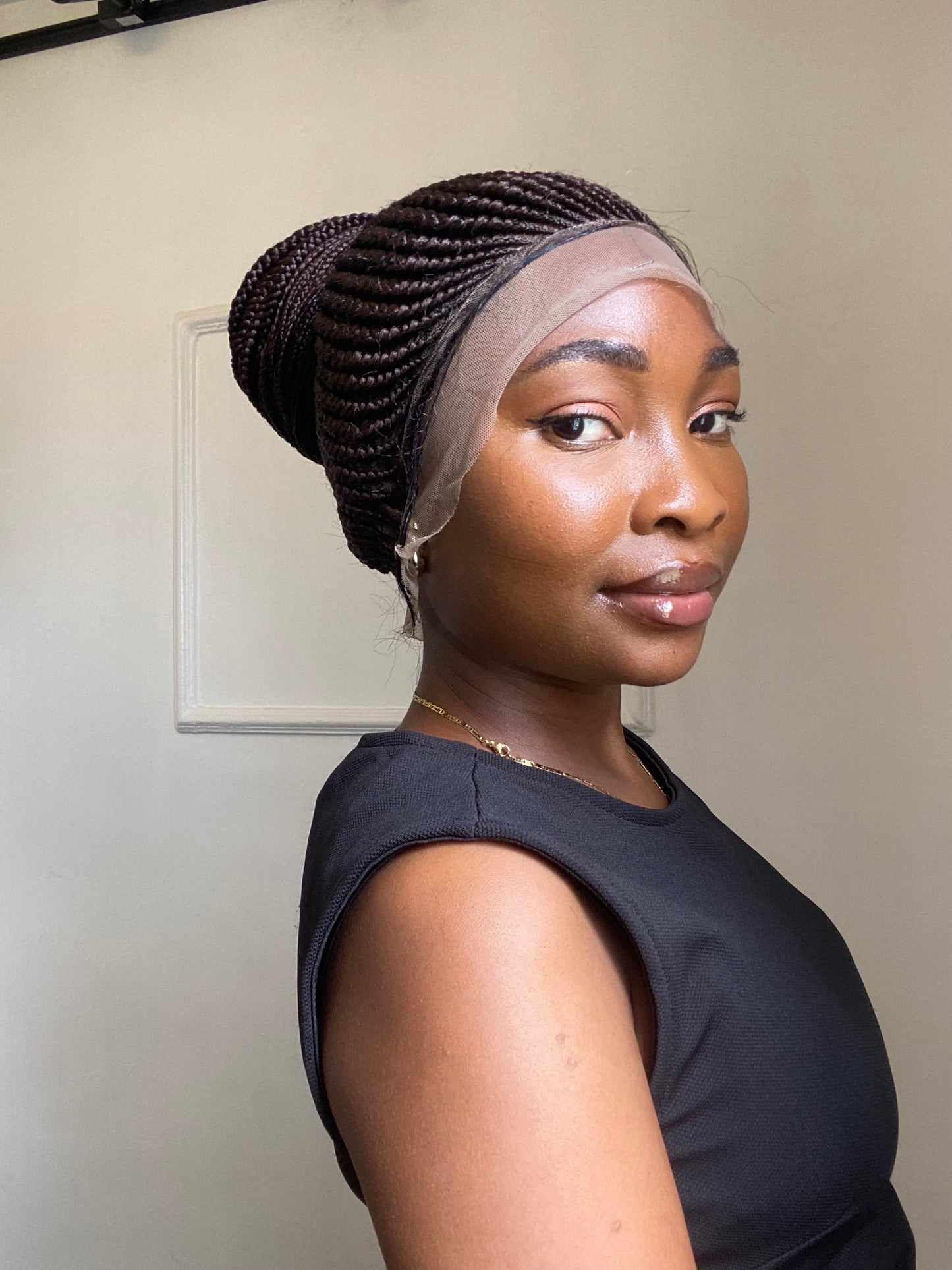 Braided wig Updo, Box Braids,Full Lace braided wig,Braidedwig, Black Women Hair