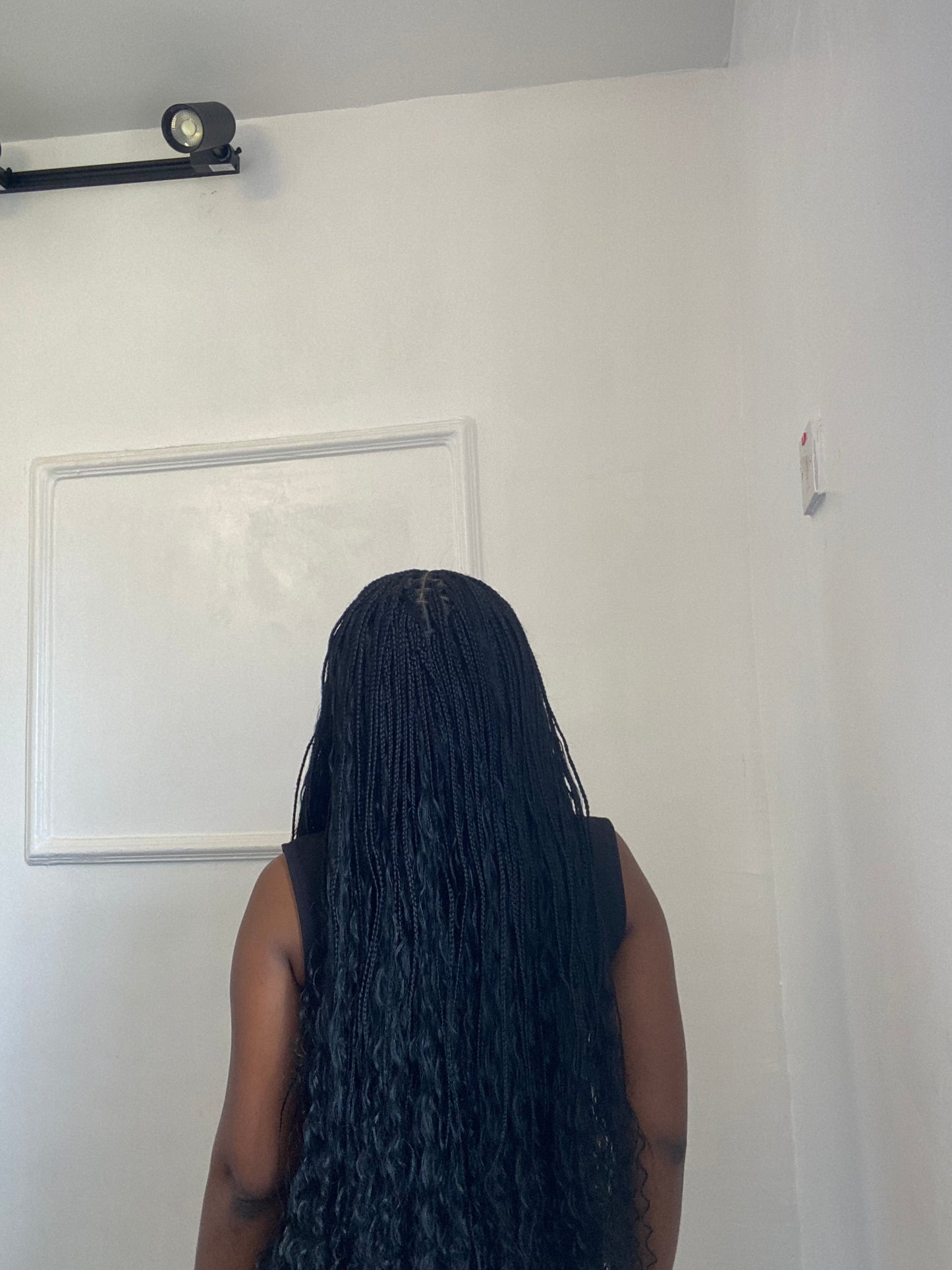 Boho Braids On Full Lace Wig Black color