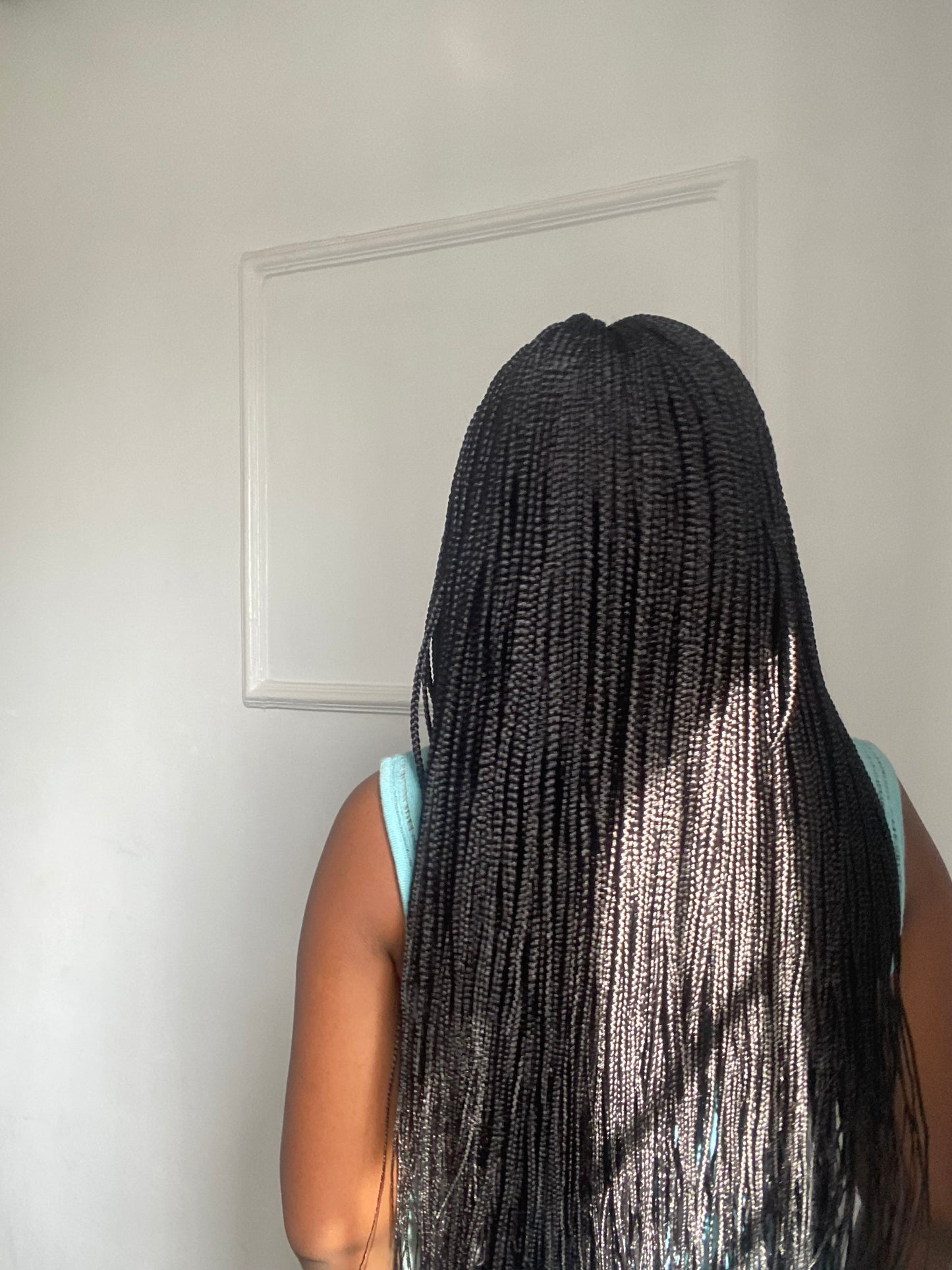 Small knotless Braided Wig, Box Braids, Synthetic Hair,