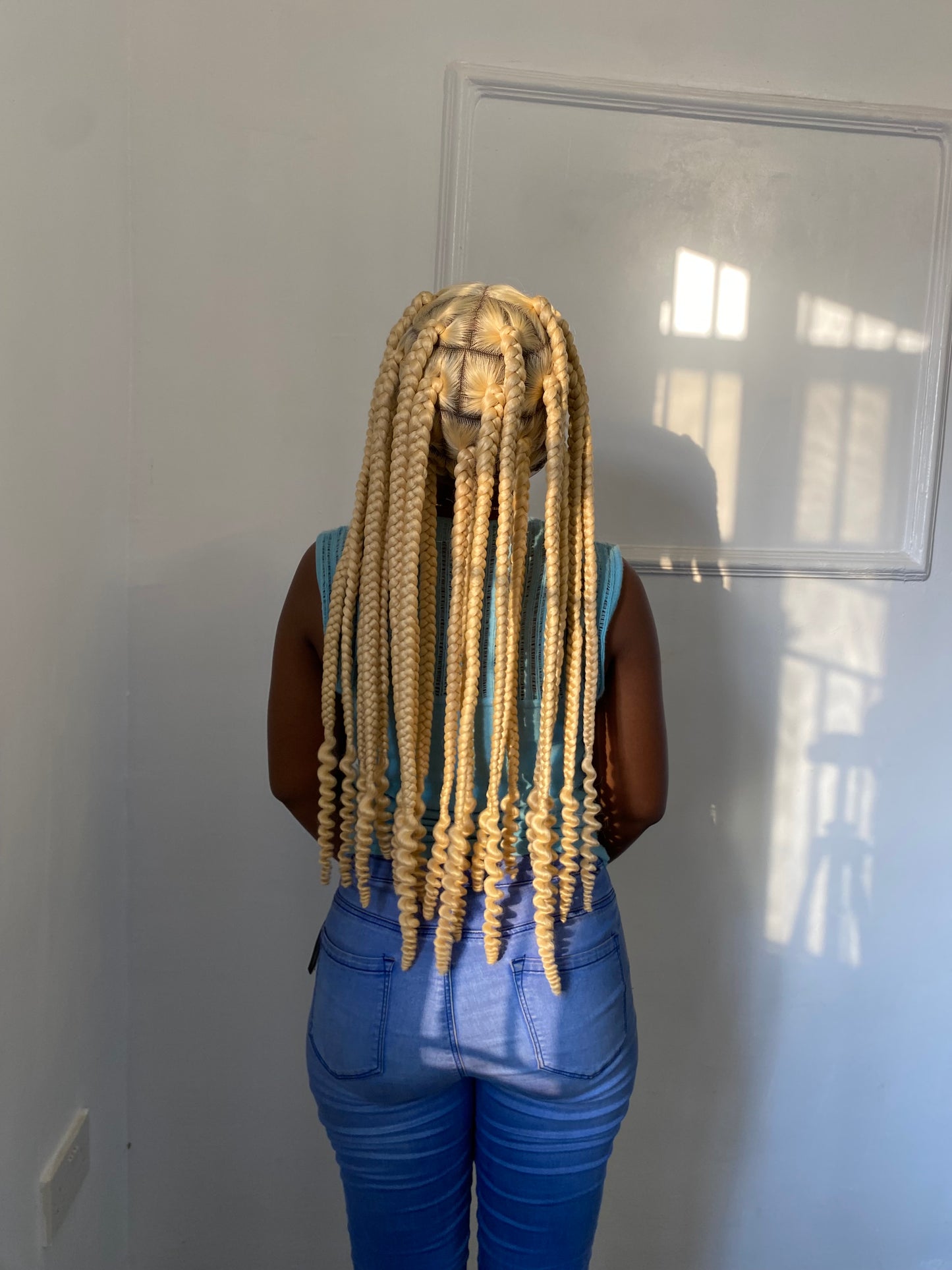 Jumbo Knotless Braided Wig Box braid Full lace braids wig Senegalese Black Women