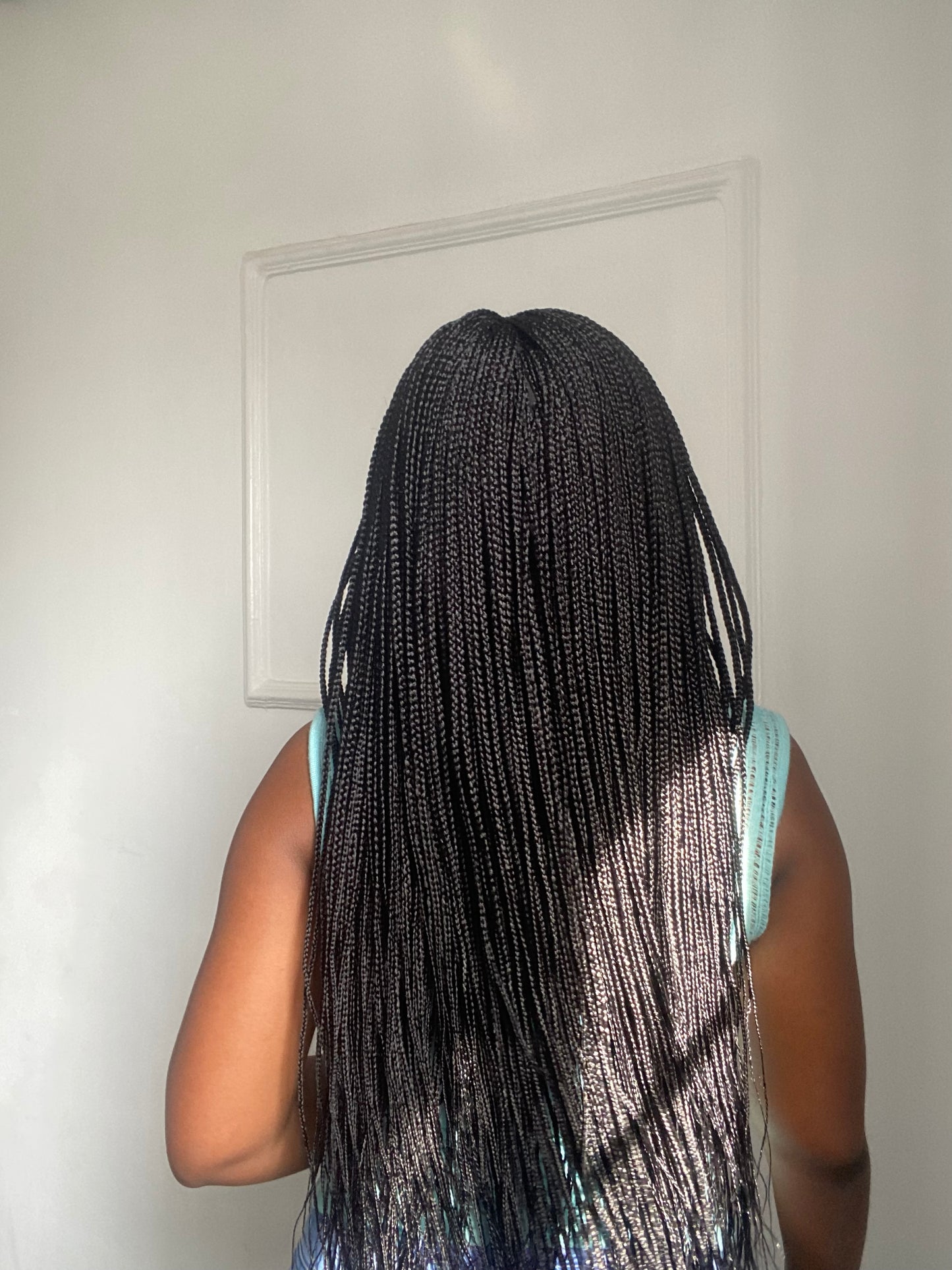 Small knotless Braided Wig, Box Braids, Synthetic Hair,