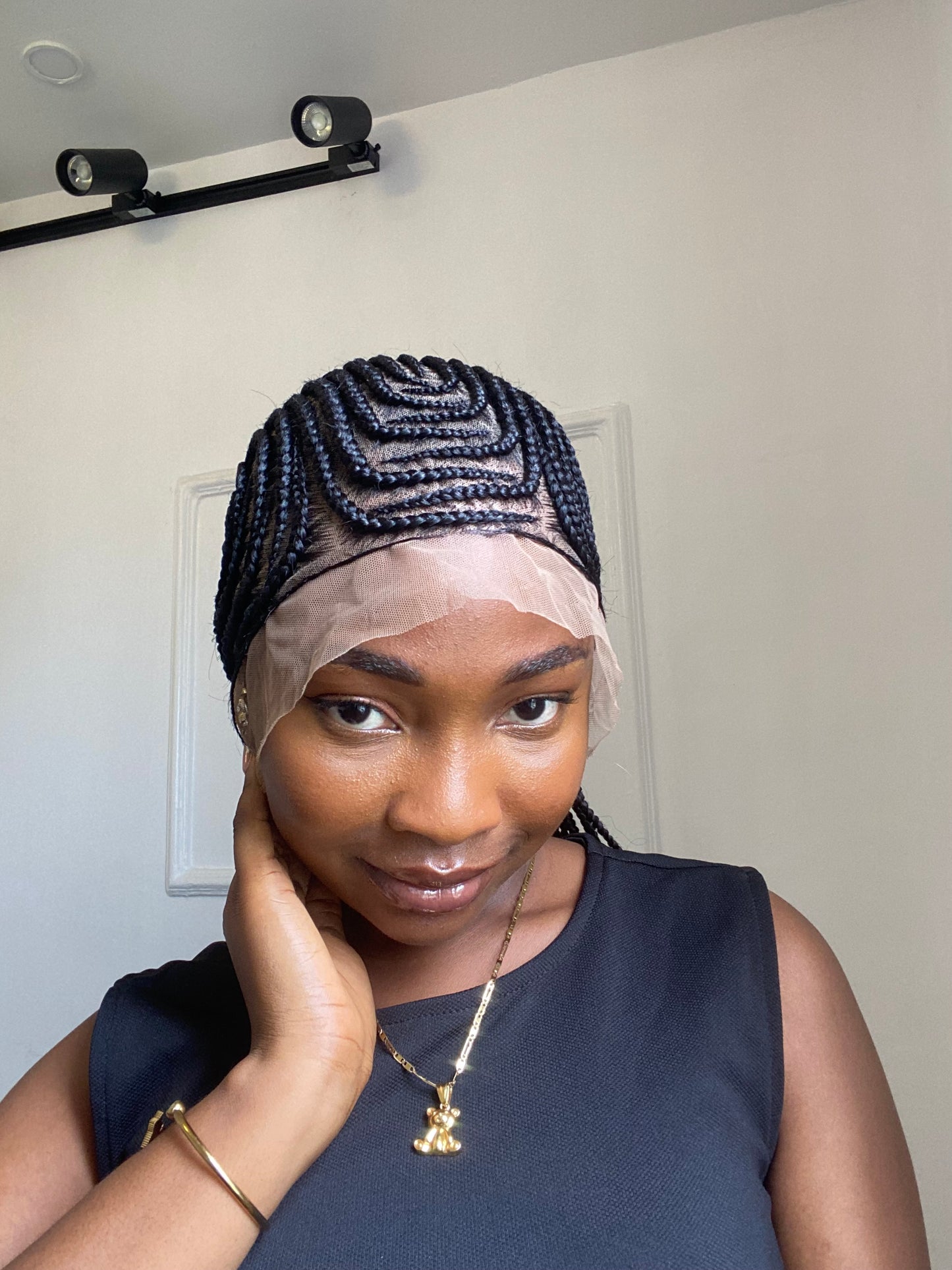 Styled Cornrows On Full Lace Wig