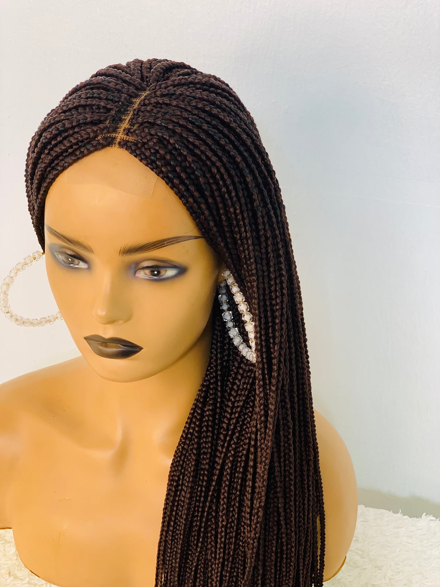 Small box Braided Wig Box braids Full lace braids wig Senegalese Black Women