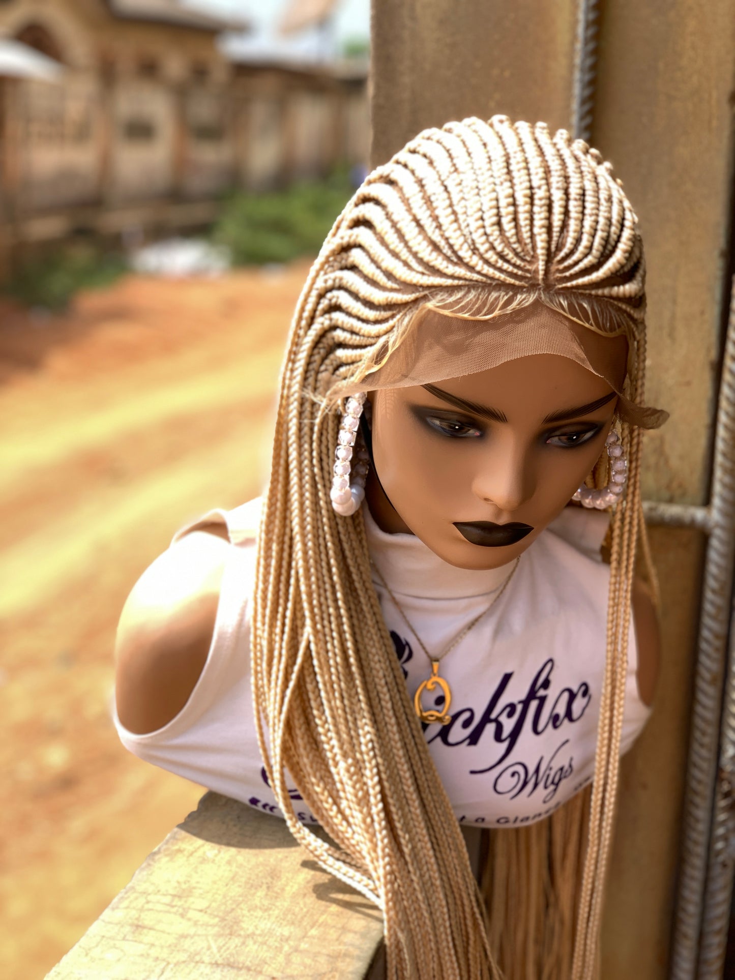 Cornrows Braids, Fulani Style, Black Women Wig, Frontal, Full Lace, Lace Front,