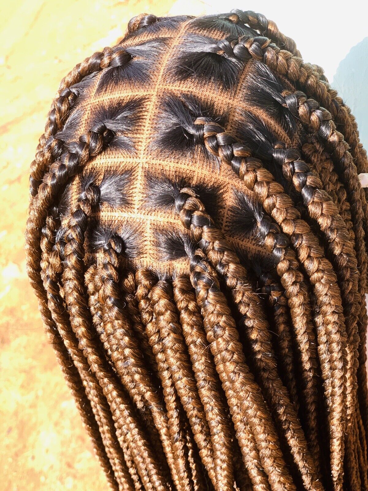 Knotless Braids, Wig For Black Women, Braided, Box Braids, Human Hair, Synthetic