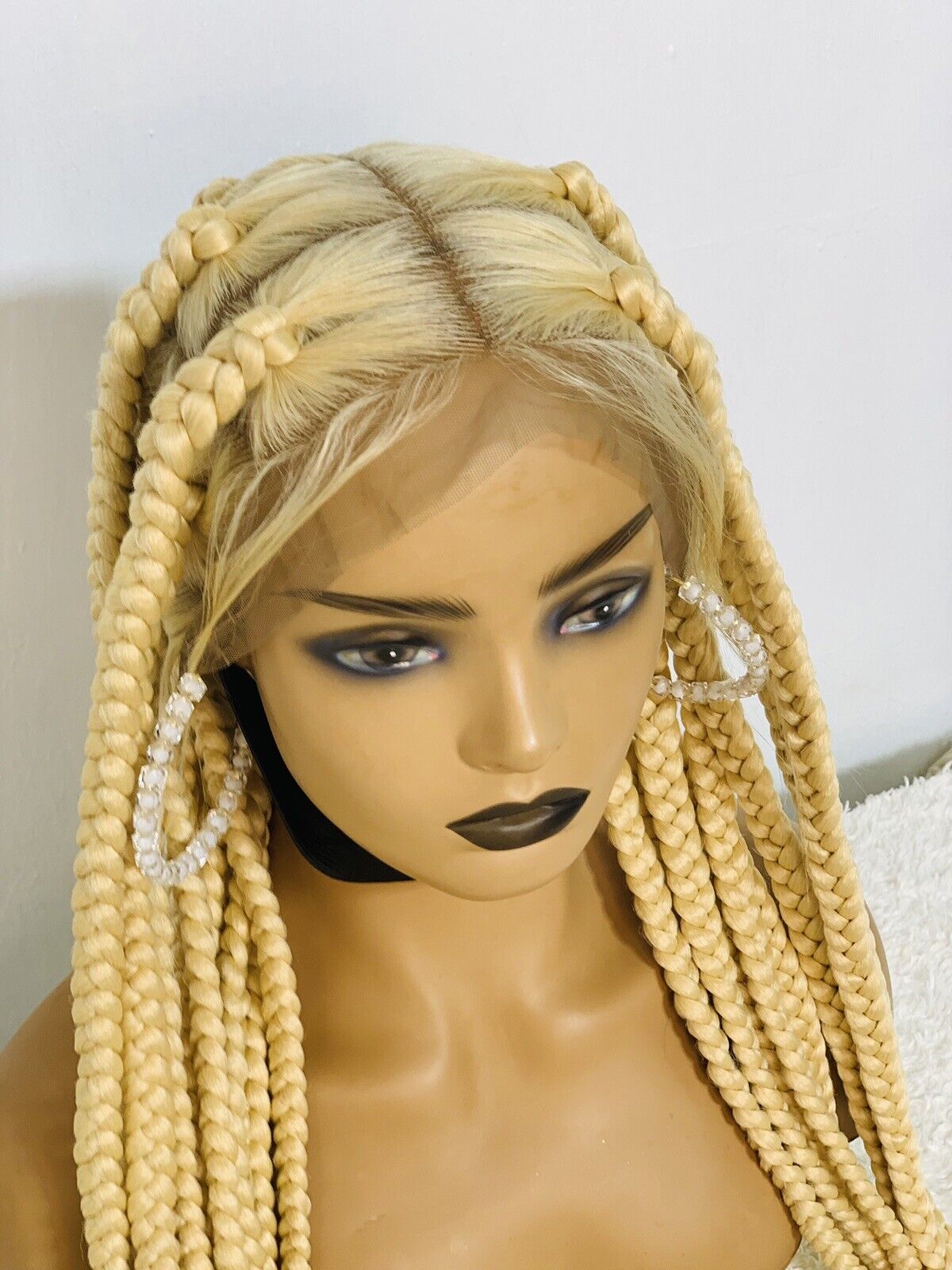 Jumbo Knotless Braided Wig Box braid Full lace braids wig Senegalese Black Women