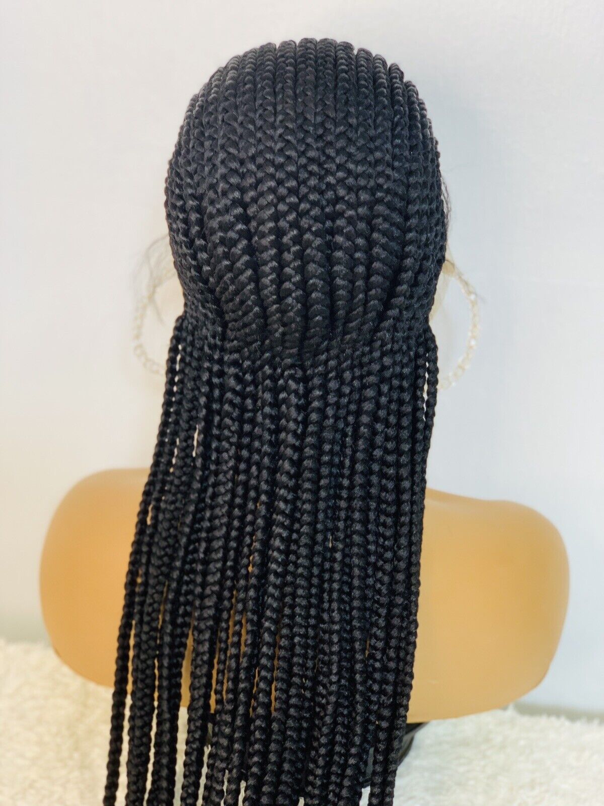 Cornrows Braided Wig For Black Women, Braided, Box Braids, Human Hair, Synthetic