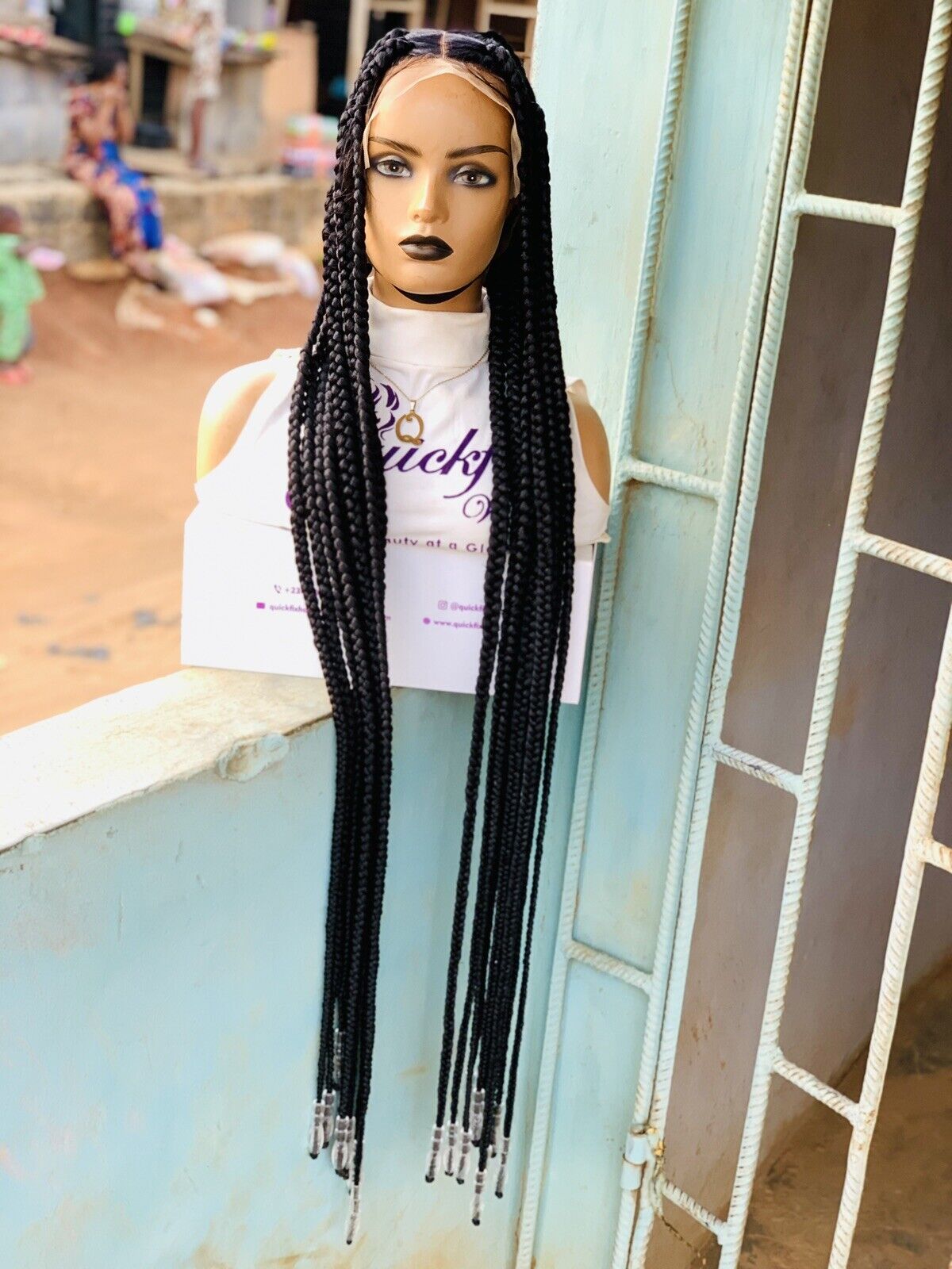 Jumbo Knotless Braided Wig Box braids Full lace braids wig Senegalese