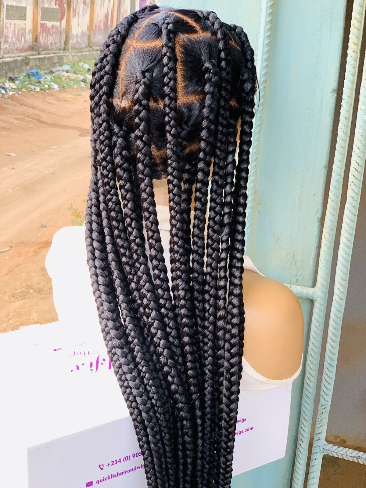 Jumbo Knotless Braided Wig Box braids Full lace braids wig Senegalese