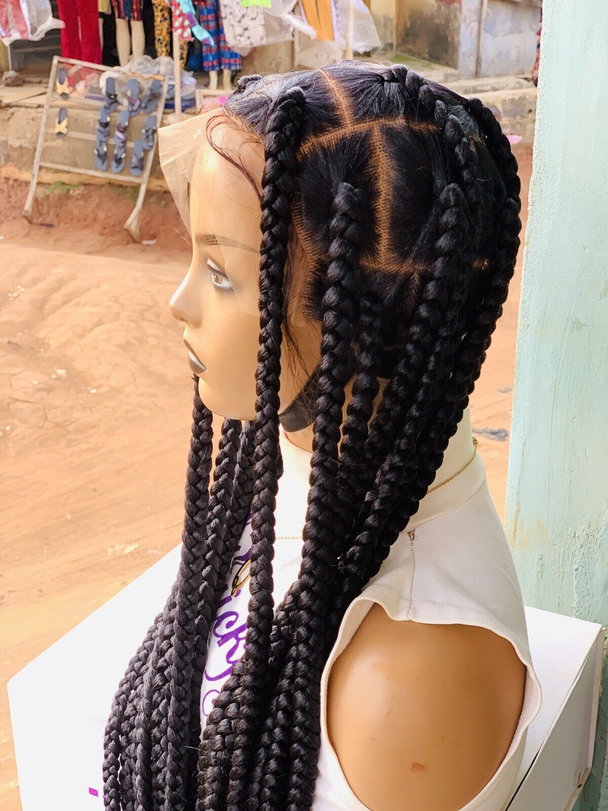 Jumbo Knotless Braided Wig Box braids Full lace braids wig Senegalese