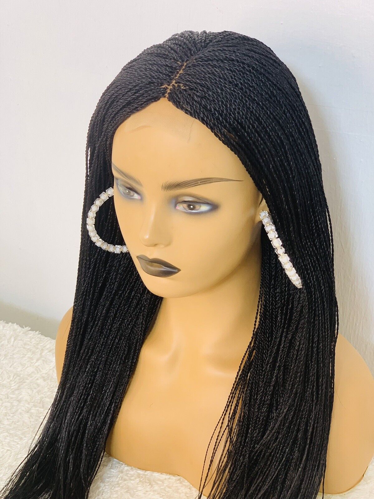 Short Micro Twist Braided Wig Box braids Full lace braids wig Senegalese Black Women
