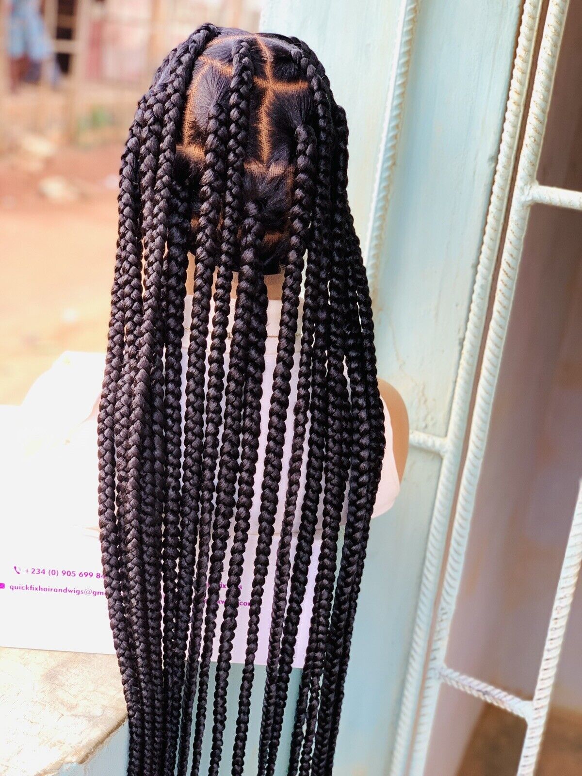 Jumbo Knotless Braided Wig Box braids Full lace braids wig Senegalese