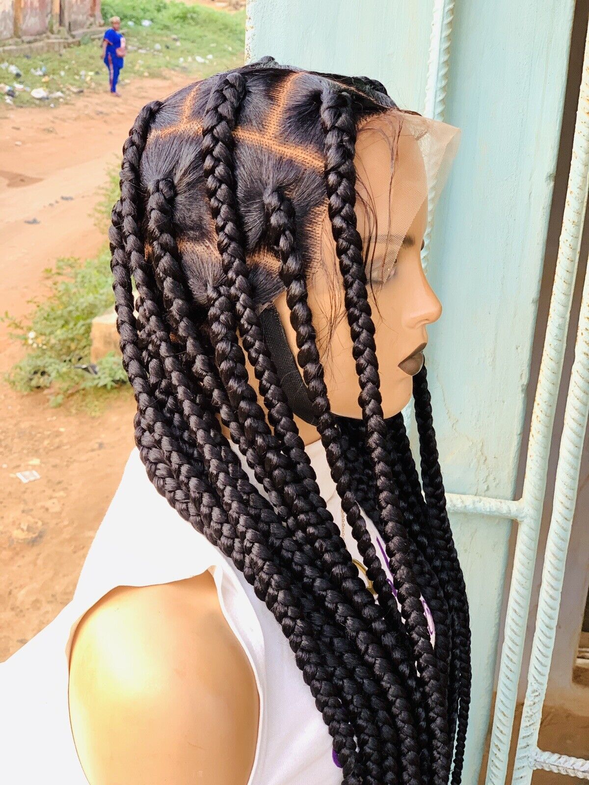 Jumbo Knotless Braided Wig Box braids Full lace braids wig Senegalese