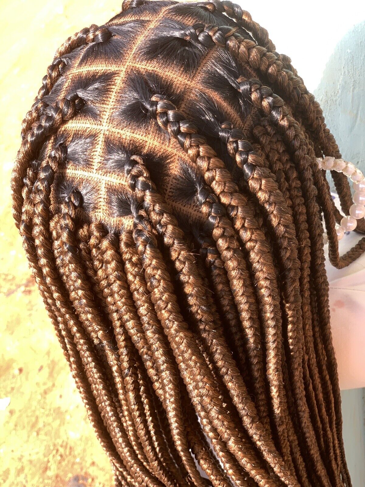 Knotless Braids, Wig For Black Women, Braided, Box Braids, Human Hair, Synthetic