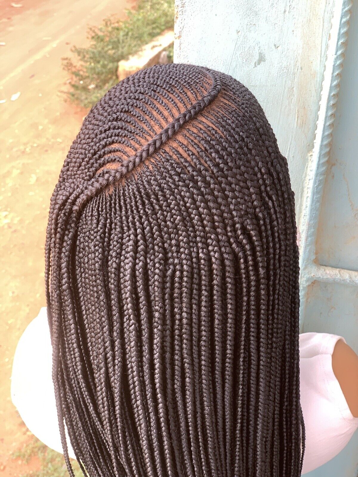 Braided wig, goddess Braid wig, 6*6 black wig box braids, Cornrow Braids