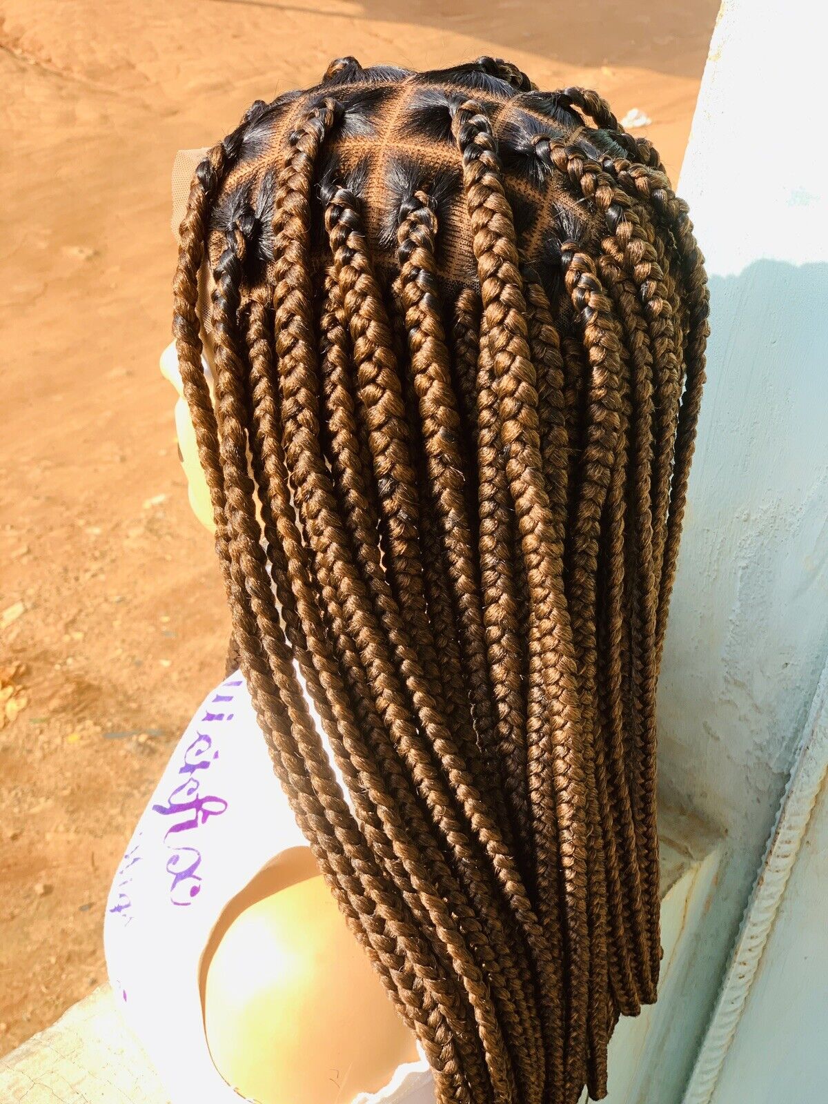 Knotless Braids, Wig For Black Women, Braided, Box Braids, Human Hair, Synthetic