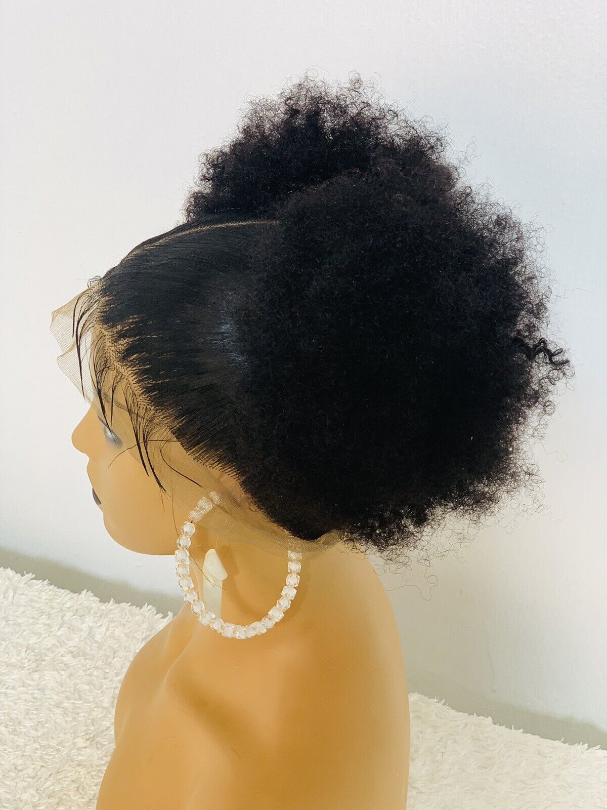Ponytail Afro Bun Braided Wig Box braids Full lace braids wig Senegalese Black Women