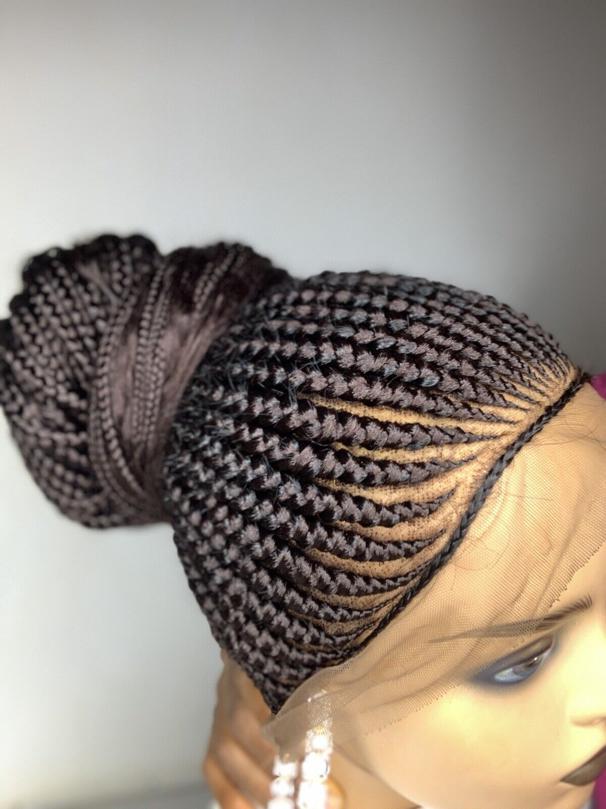 Braided wig Updo, Box Braids,Full Lace braided wig,Braidedwig, Black Women Hair