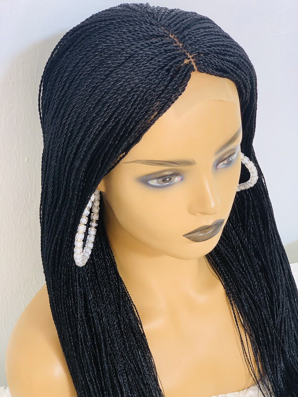 Short Micro Twist Braided Wig Box braids Full lace braids wig Senegalese Black Women