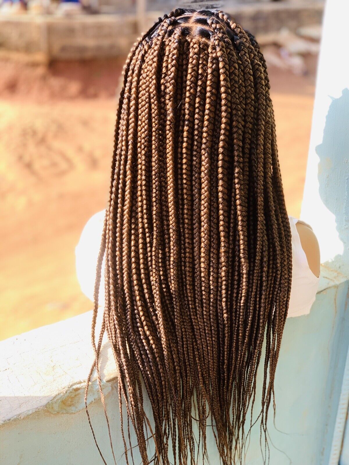 Knotless Braids, Wig For Black Women, Braided, Box Braids, Human Hair, Synthetic