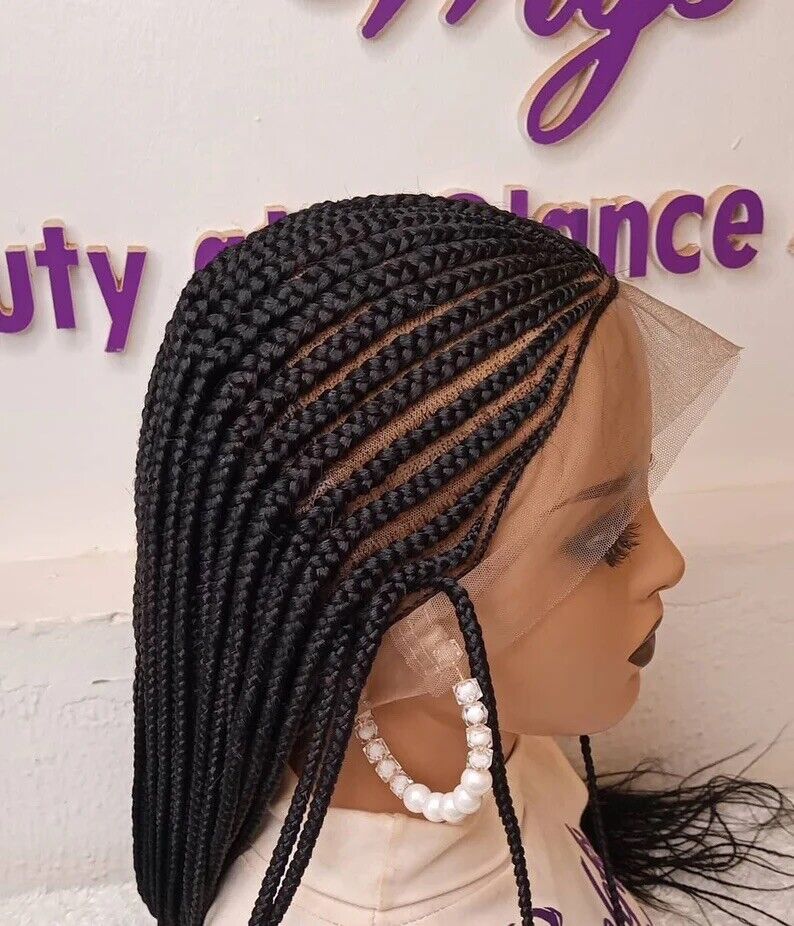 Tribal Braids, Fulani Style, Black Women Wig, Frontal, Full Lace, Lace Front,