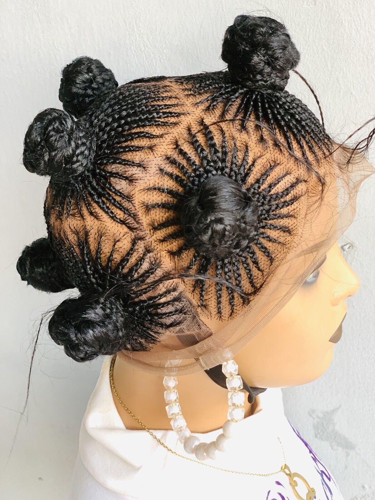 Braided Bantu Knot Box Braids,Frontal braid wig,Braid wig,Stitch Braids