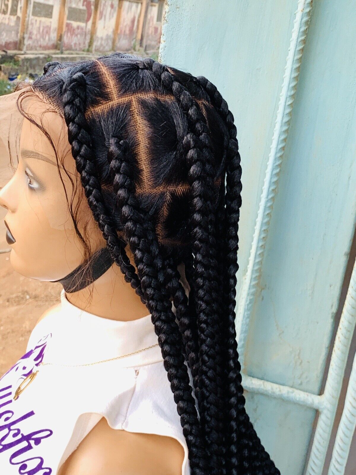 Jumbo Knotless Braided Wig Box braids Full lace braids wig Senegalese