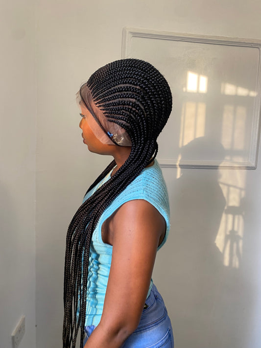 Simple Cornrows On Full Lace Wig