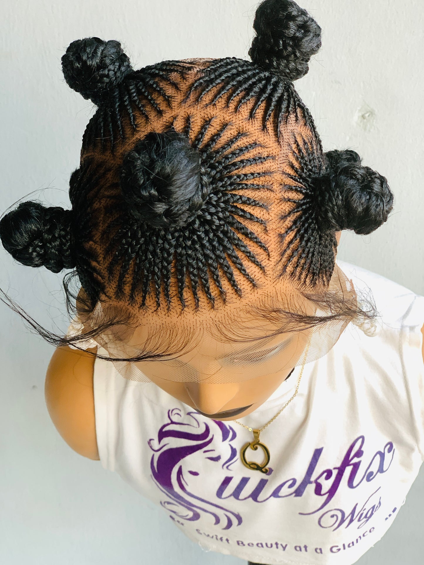 Braided Bantu Knot Box Braids,Frontal braid wig,Braid wig,Stitch Braids